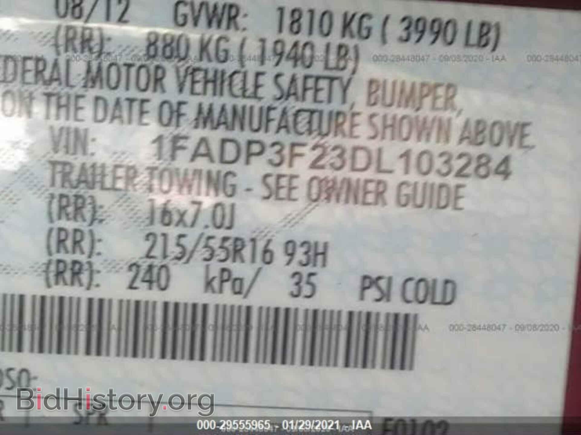 2013 FORD FOCUS - VIN: 1FADP3F23DL103284 - Фото 9