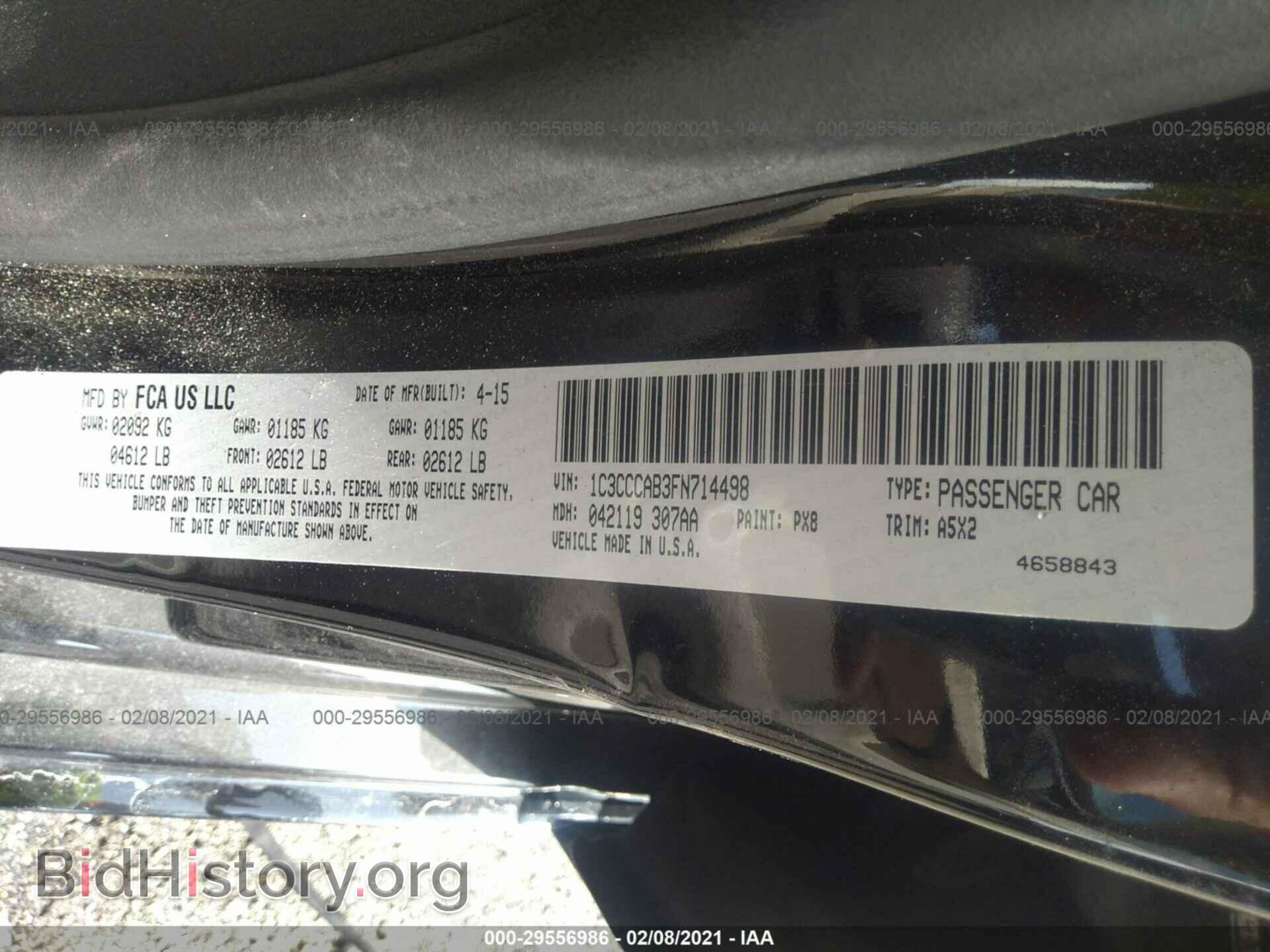 2015 CHRYSLER 200 - VIN: 1C3CCCAB3FN714498 - Photo 9