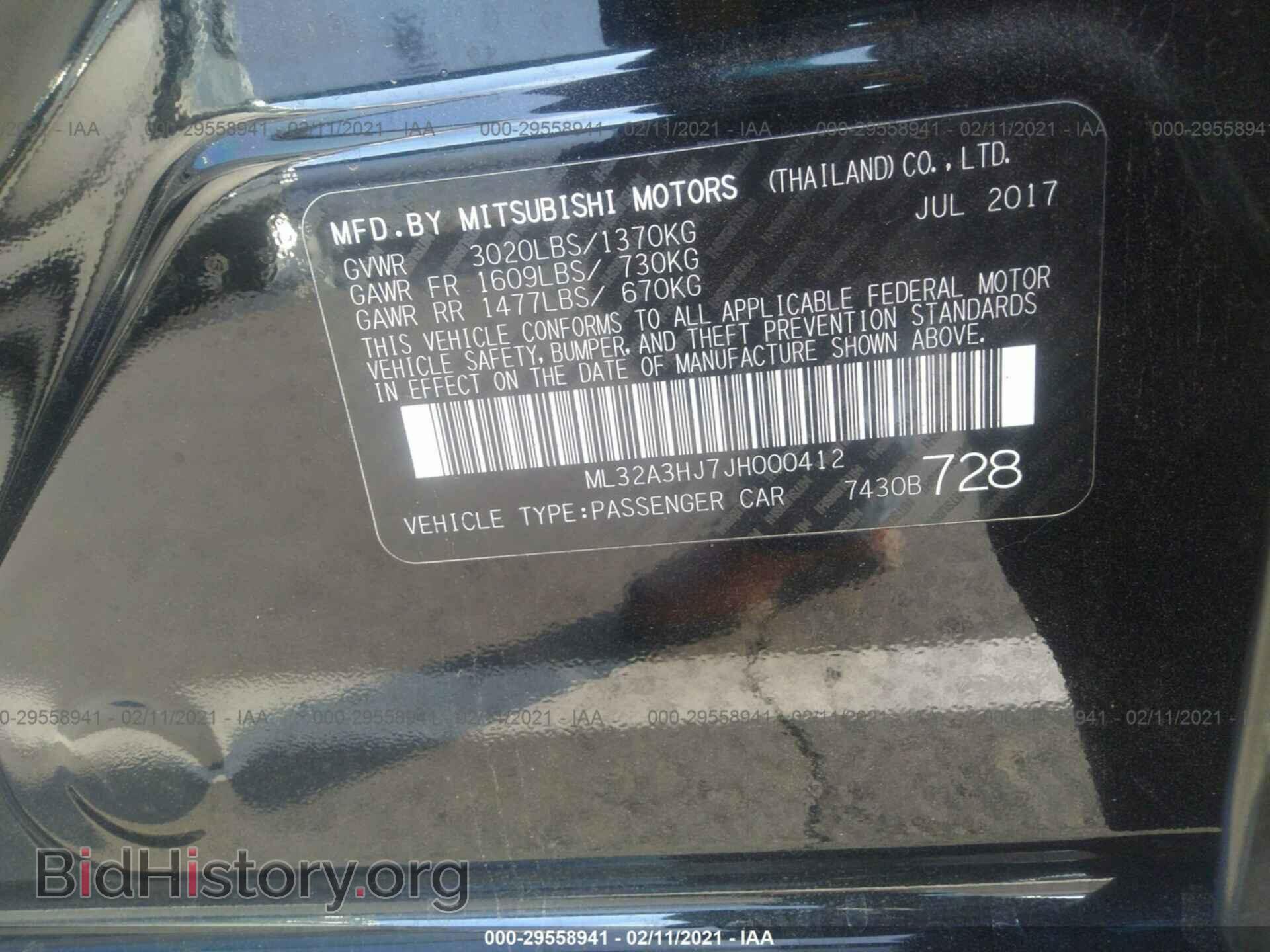 2018 MITSUBISHI MIRAGE - VIN: ML32A3HJ7JH000412 - Фото 9