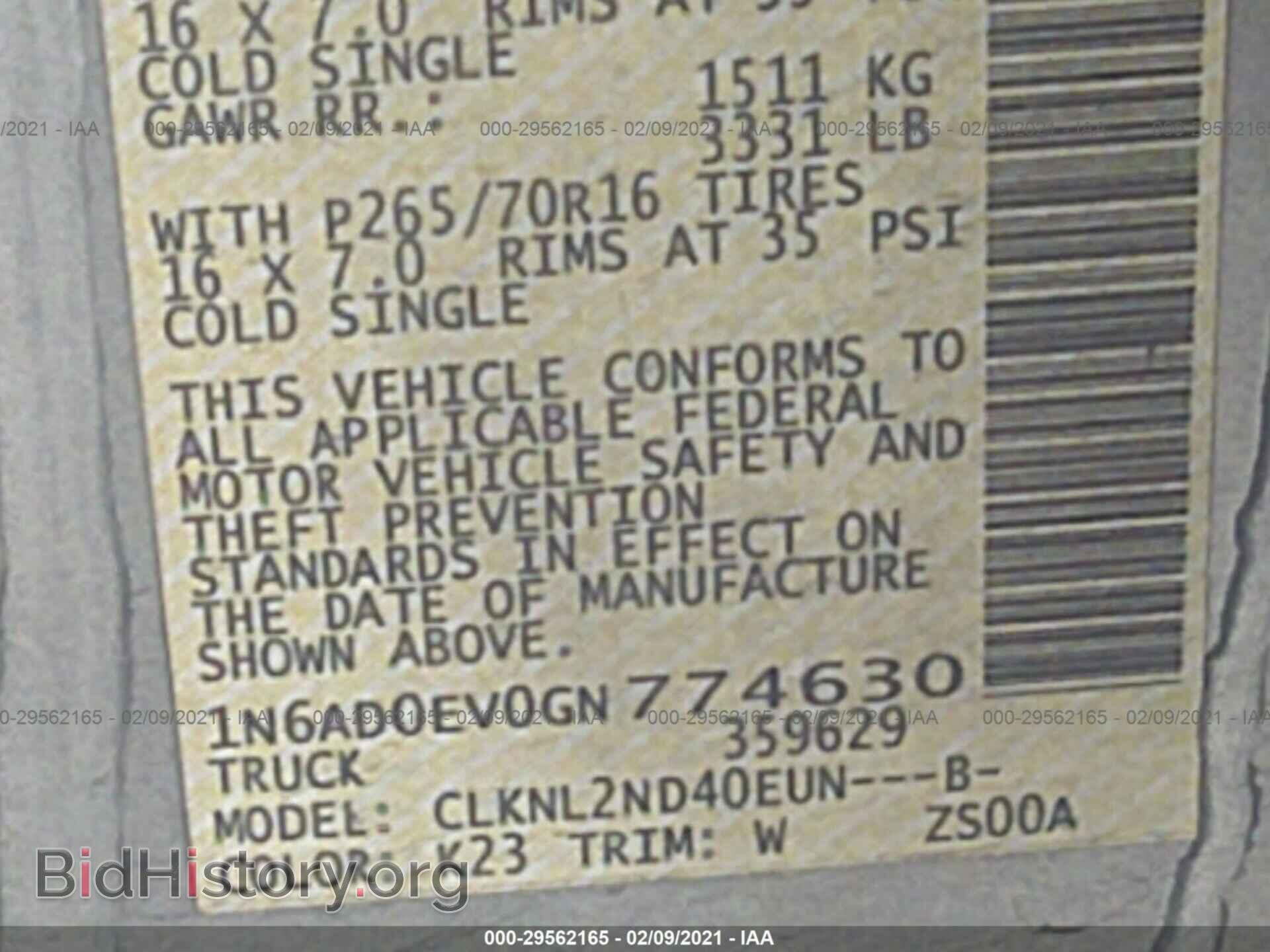 2016 NISSAN FRONTIER - VIN: 1N6AD0EV0GN774630 - Фото 9