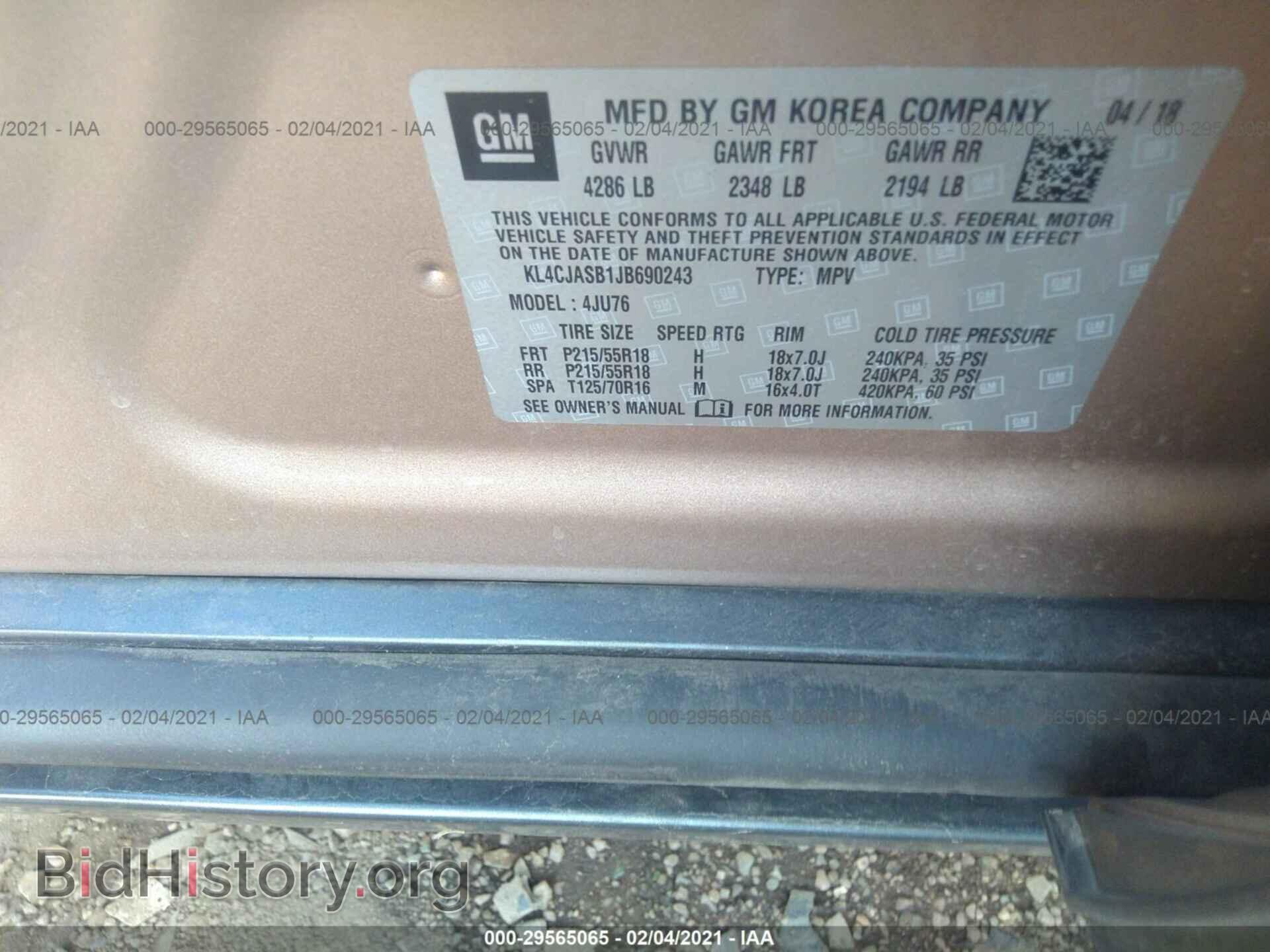 2018 BUICK ENCORE - VIN: KL4CJASB1JB690243 - Photo 9