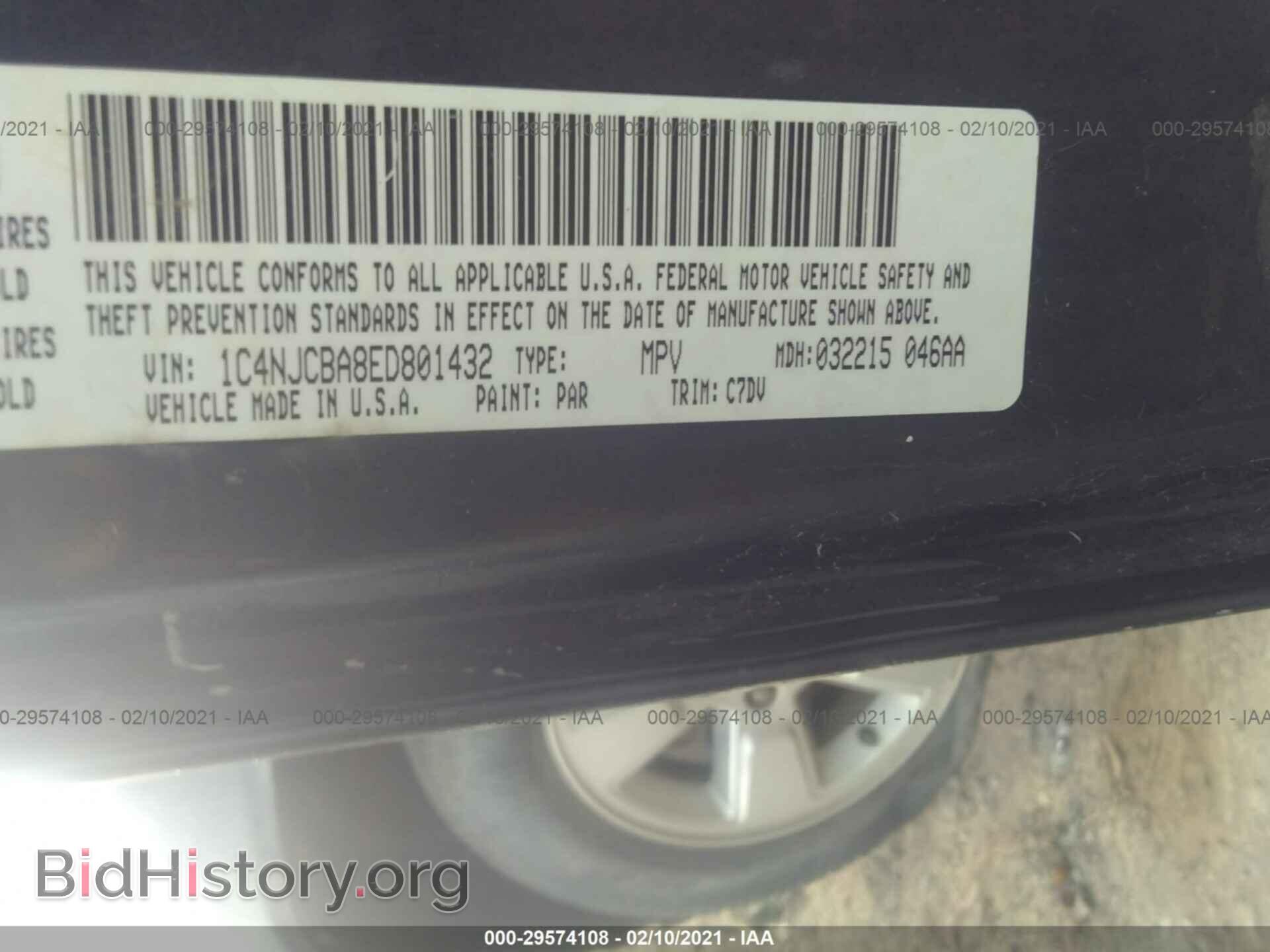 2014 JEEP COMPASS - VIN: 1C4NJCBA8ED801432 - Фото 9