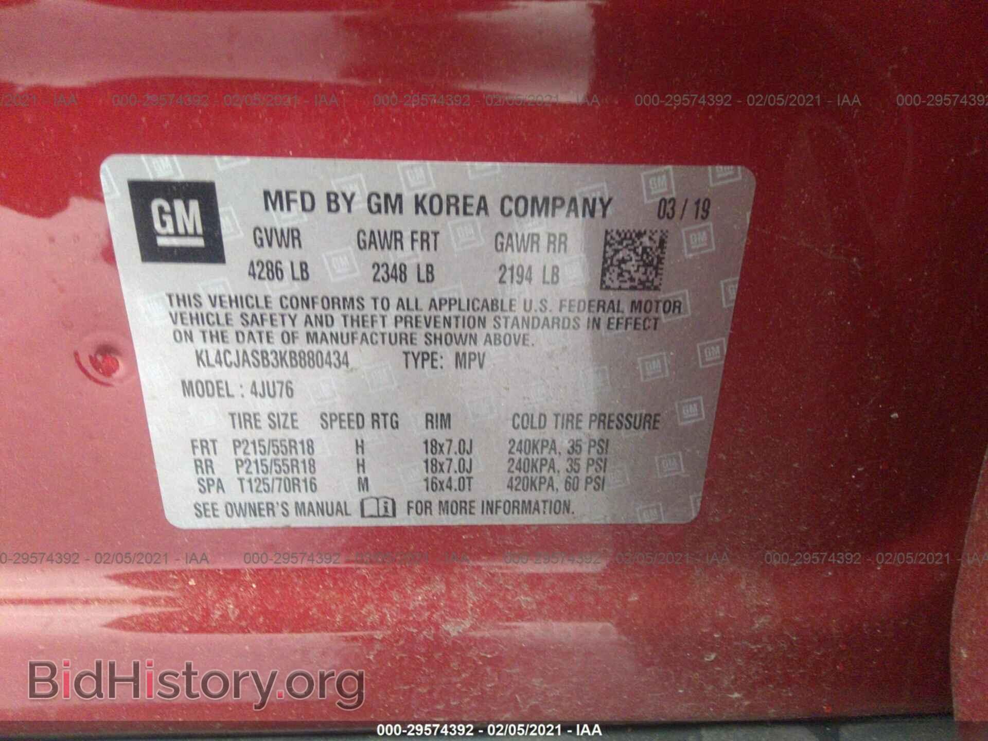 2019 BUICK ENCORE - VIN: KL4CJASB3KB880434 - Photo 9