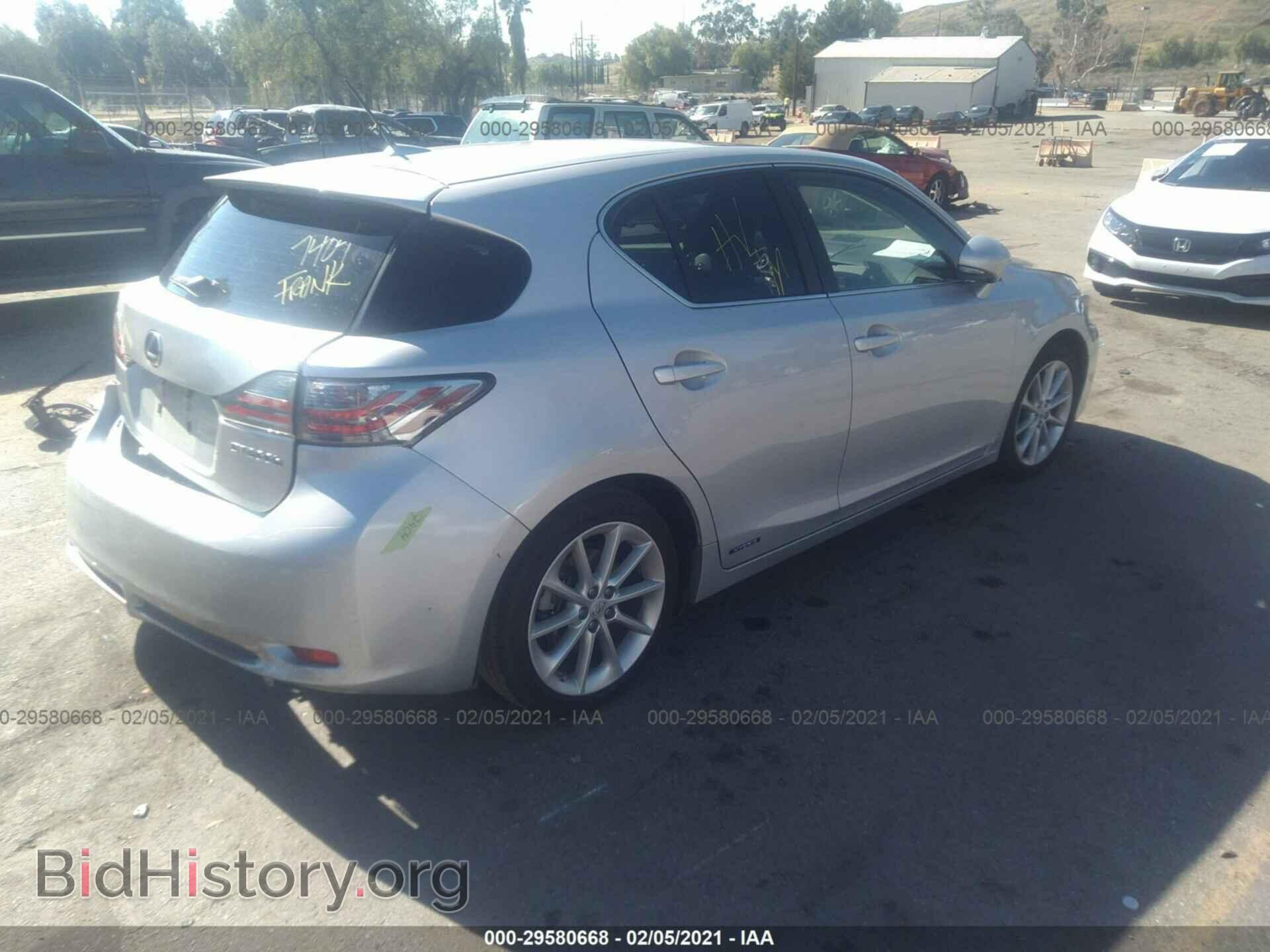 2011 LEXUS CT 200H - VIN: JTHKD5BH1B2033222 - Фото 4