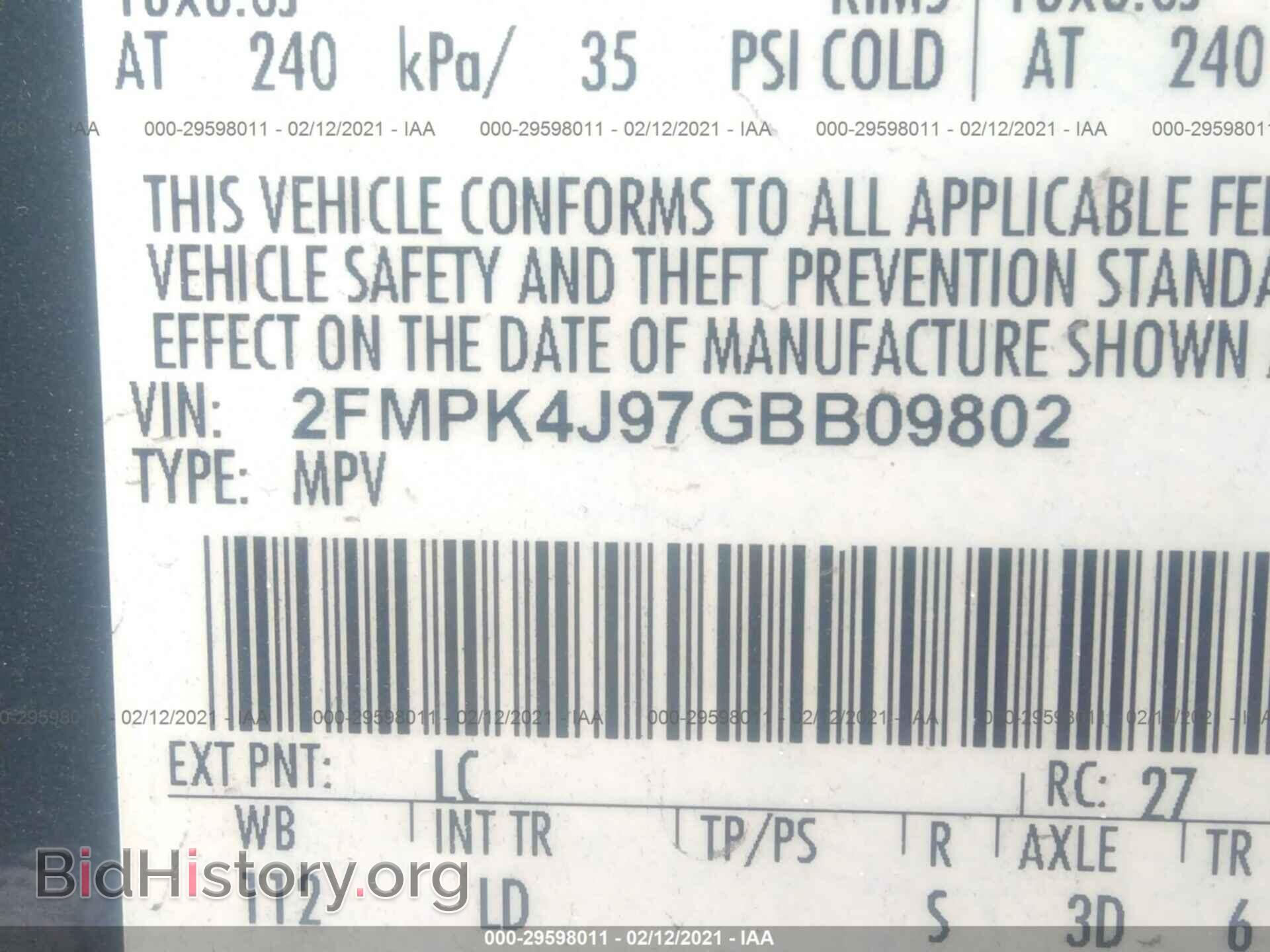 2016 FORD EDGE - VIN: 2FMPK4J97GBB09802 - Photo 9