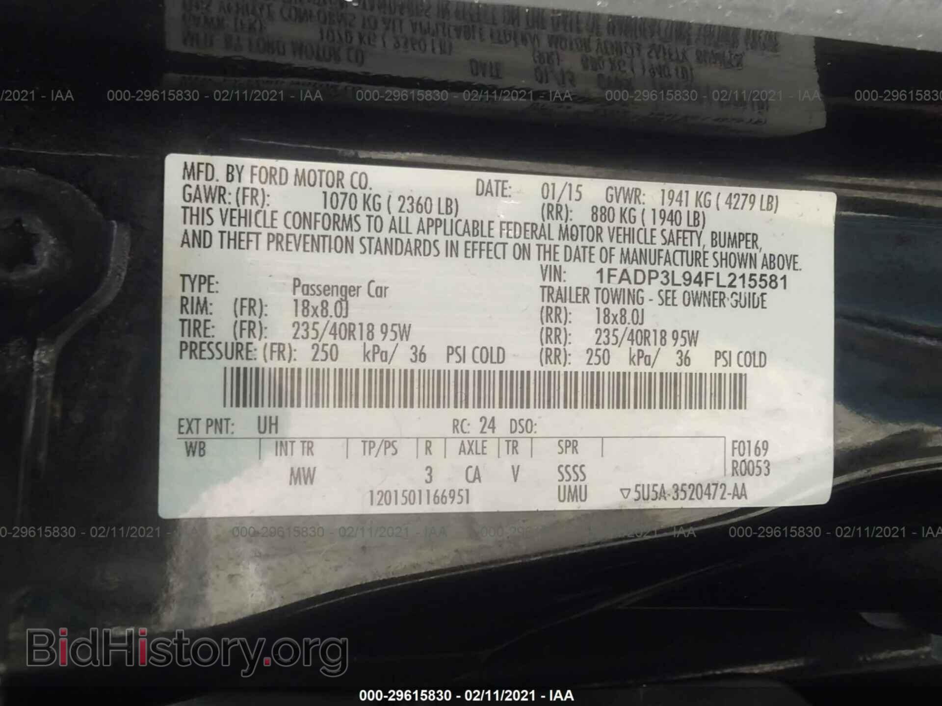2015 FORD FOCUS - VIN: 1FADP3L94FL215581 - Photo 9
