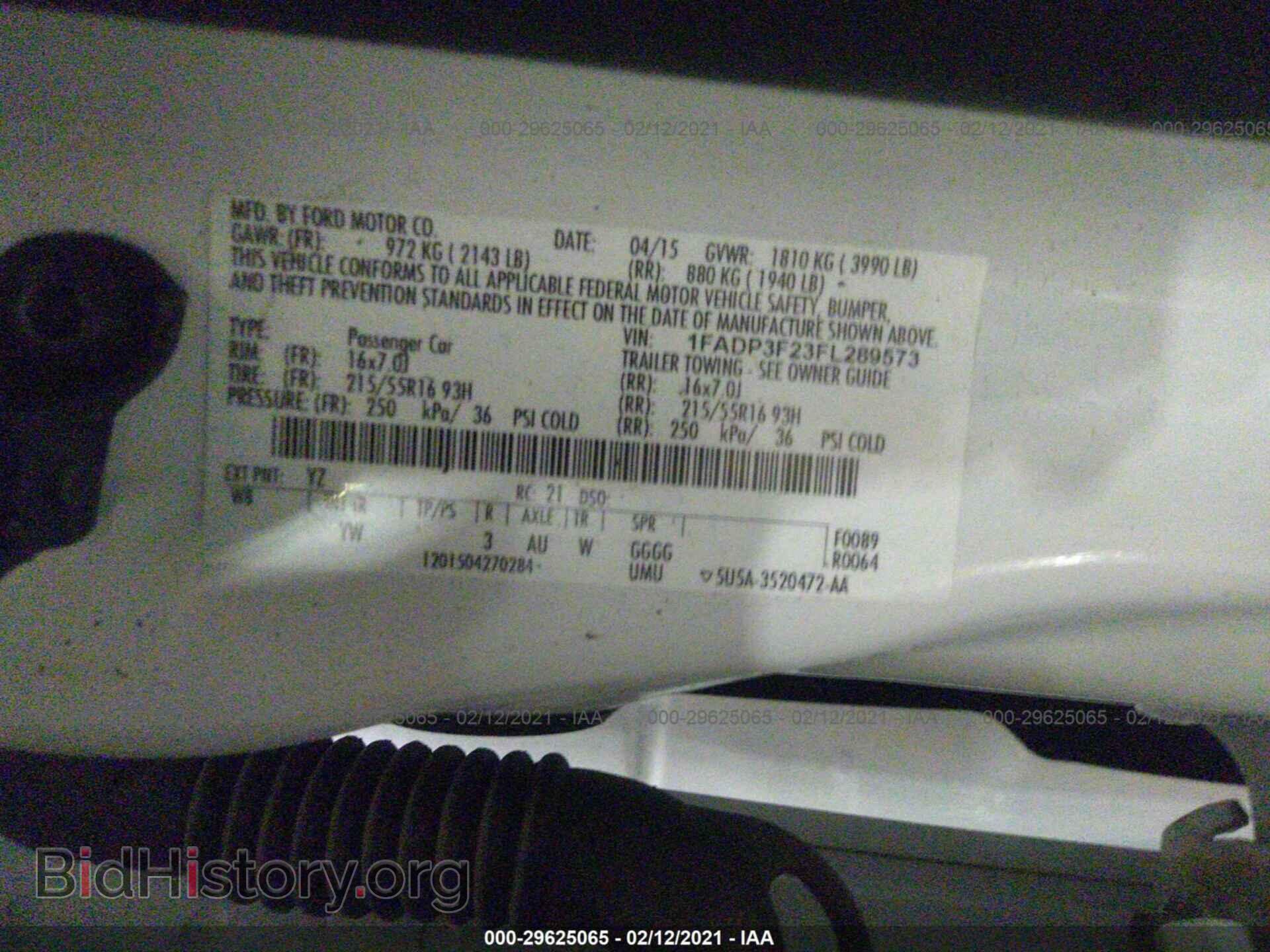 2015 FORD FOCUS - VIN: 1FADP3F23FL289573 - Фото 9