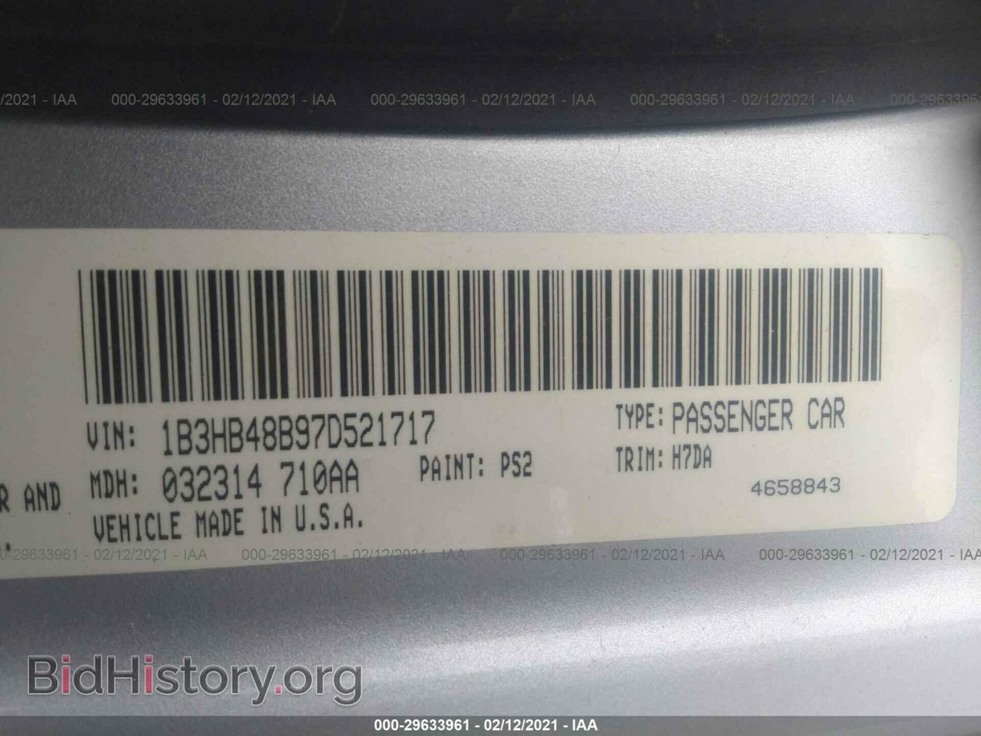 2007 DODGE CALIBER - VIN: 1B3HB48B97D521717 - Фото 9