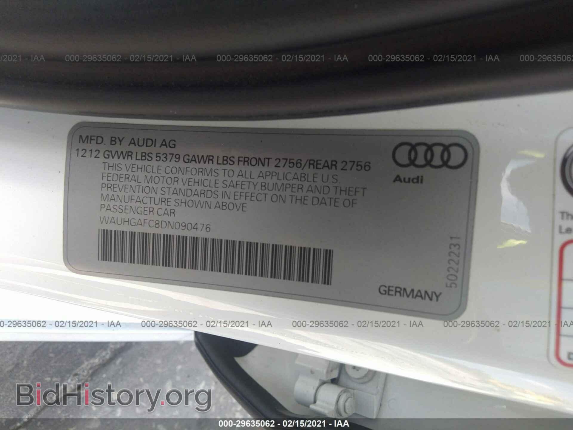 2013 AUDI A6 - VIN: WAUHGAFC8DN090476 - Фото 9