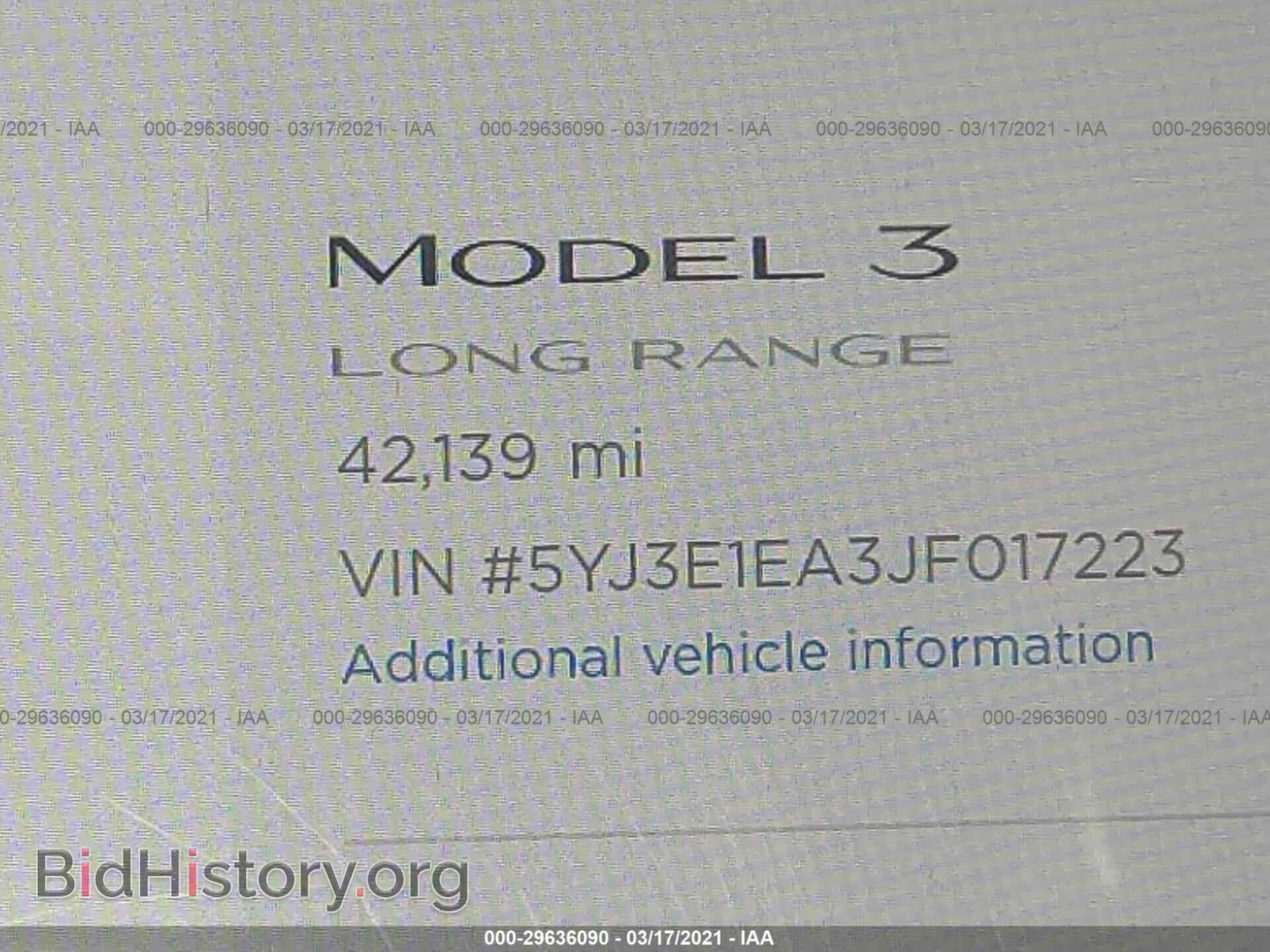 2018 TESLA MODEL 3 - VIN: 5YJ3E1EA3JF017223 - Photo 7