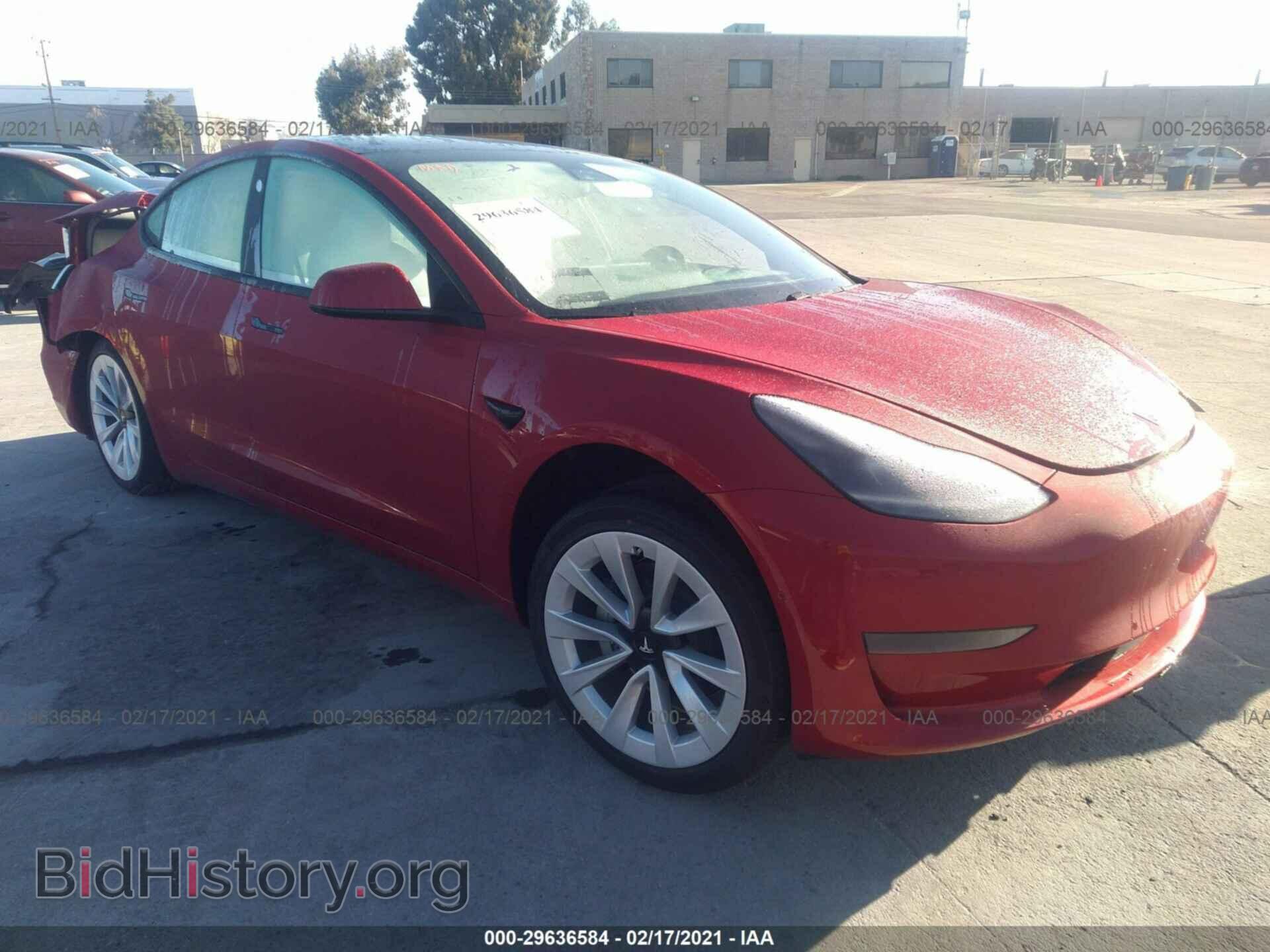 Photo 5YJ3E1EA1MF877531 - TESLA MODEL 3 2021