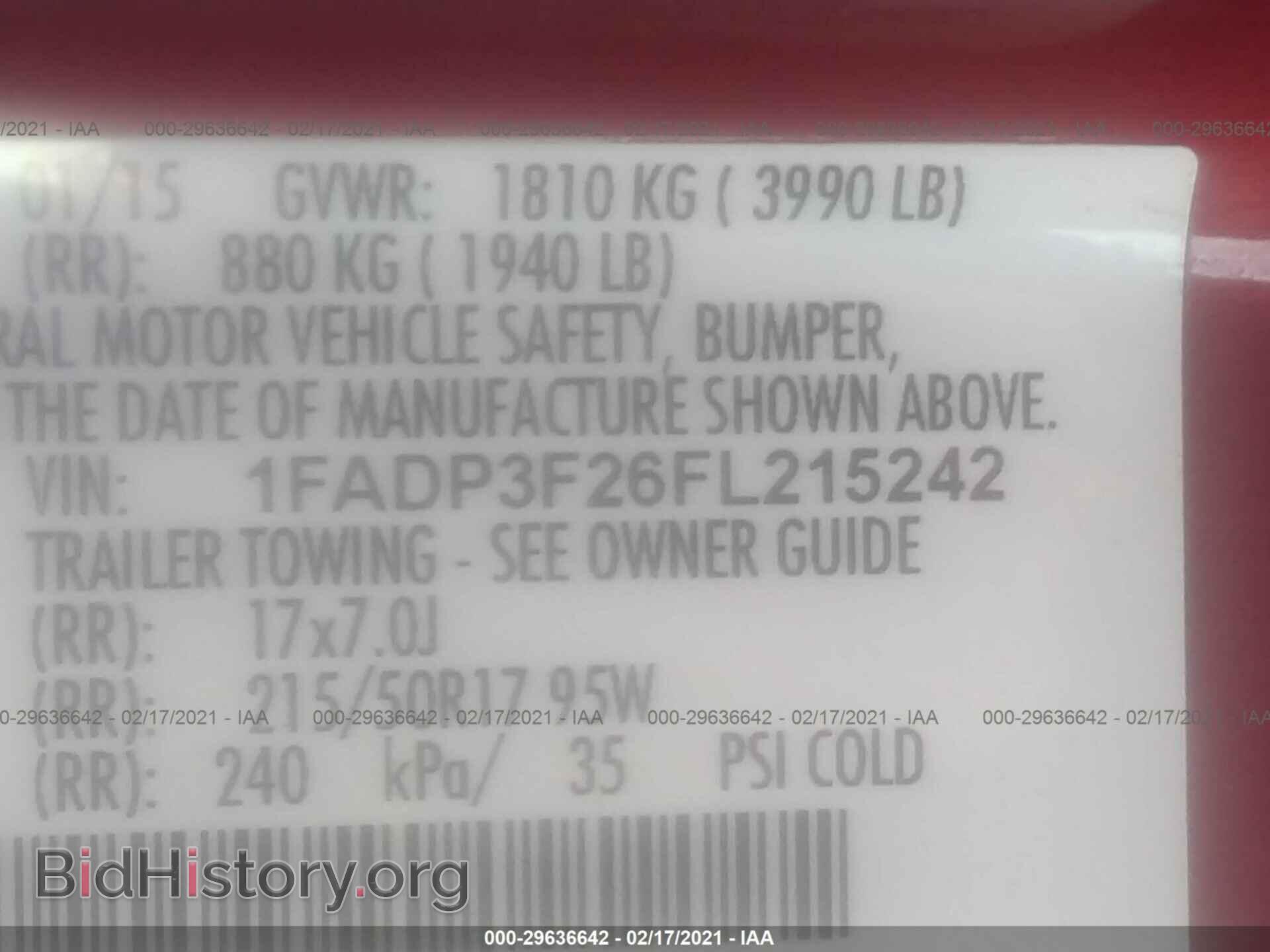 2015 FORD FOCUS - VIN: 1FADP3F26FL215242 - Фото 9