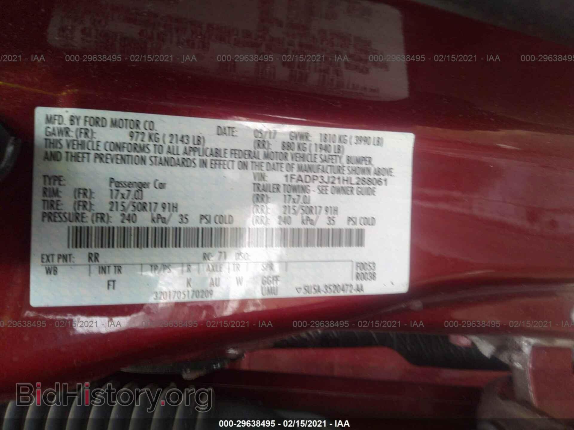 2017 FORD FOCUS - VIN: 1FADP3J21HL288061 - Фото 9