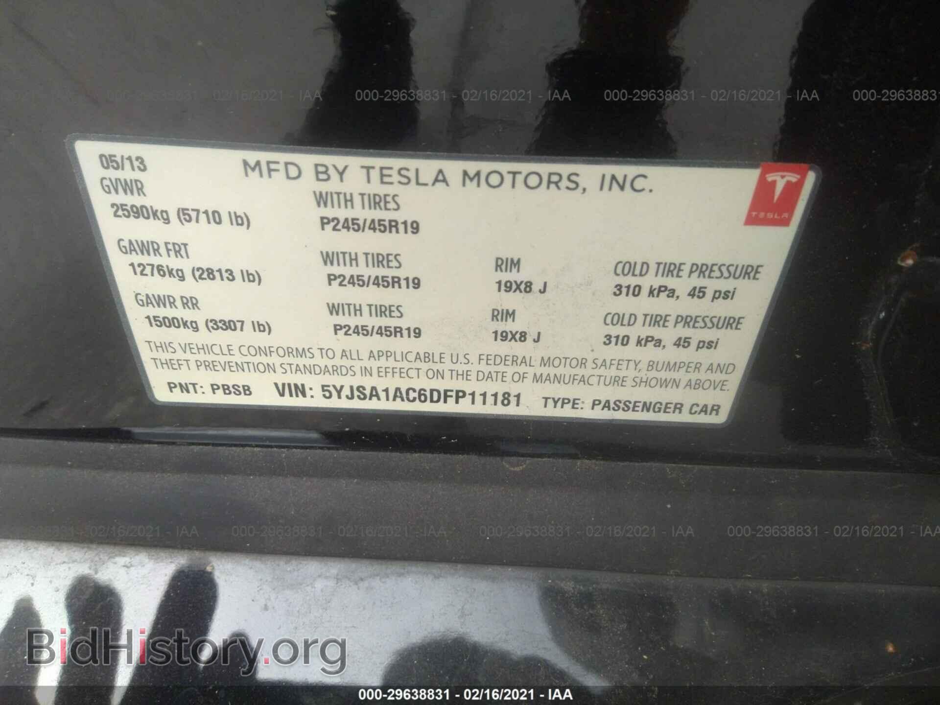 2013 TESLA MODEL S - VIN: 5YJSA1AC6DFP11181 - Photo 9