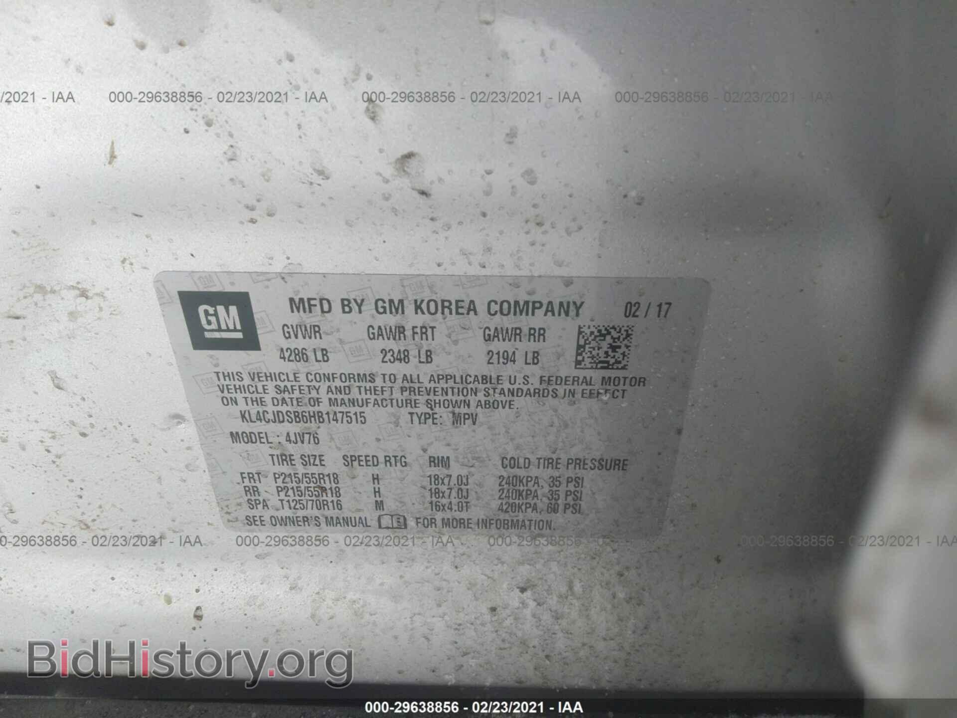 2017 BUICK ENCORE - VIN: KL4CJDSB6HB147515 - Photo 9