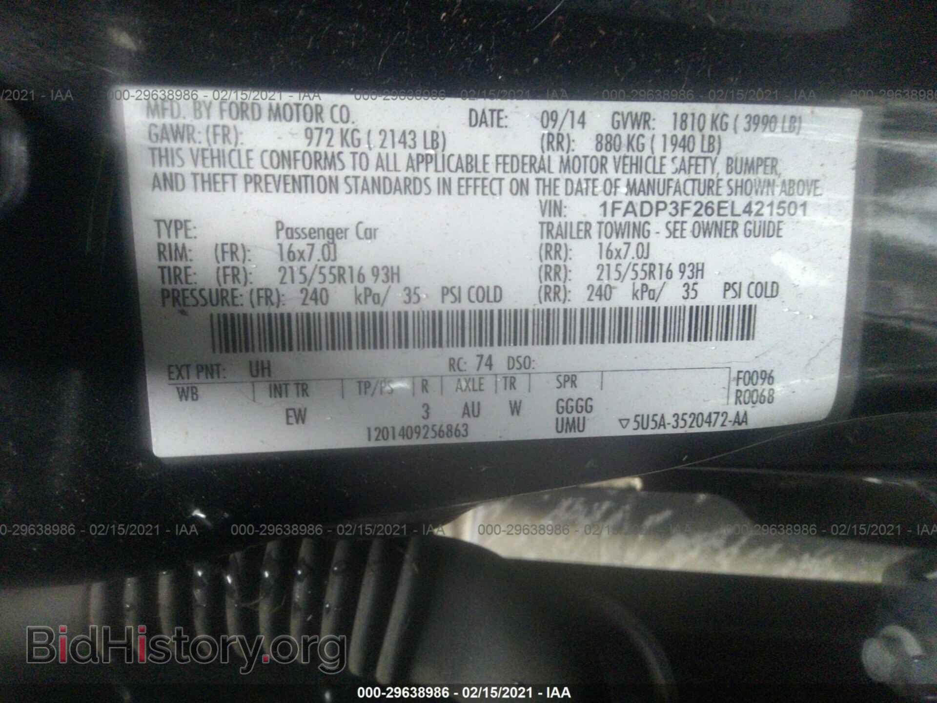 2014 FORD FOCUS - VIN: 1FADP3F26EL421501 - Photo 9