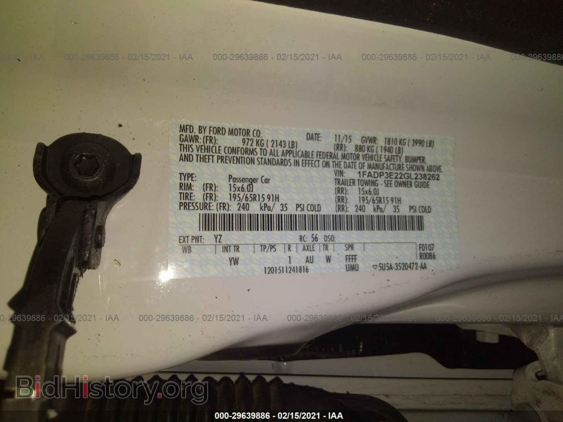 2016 FORD FOCUS - VIN: 1FADP3E22GL238262 - Photo 9