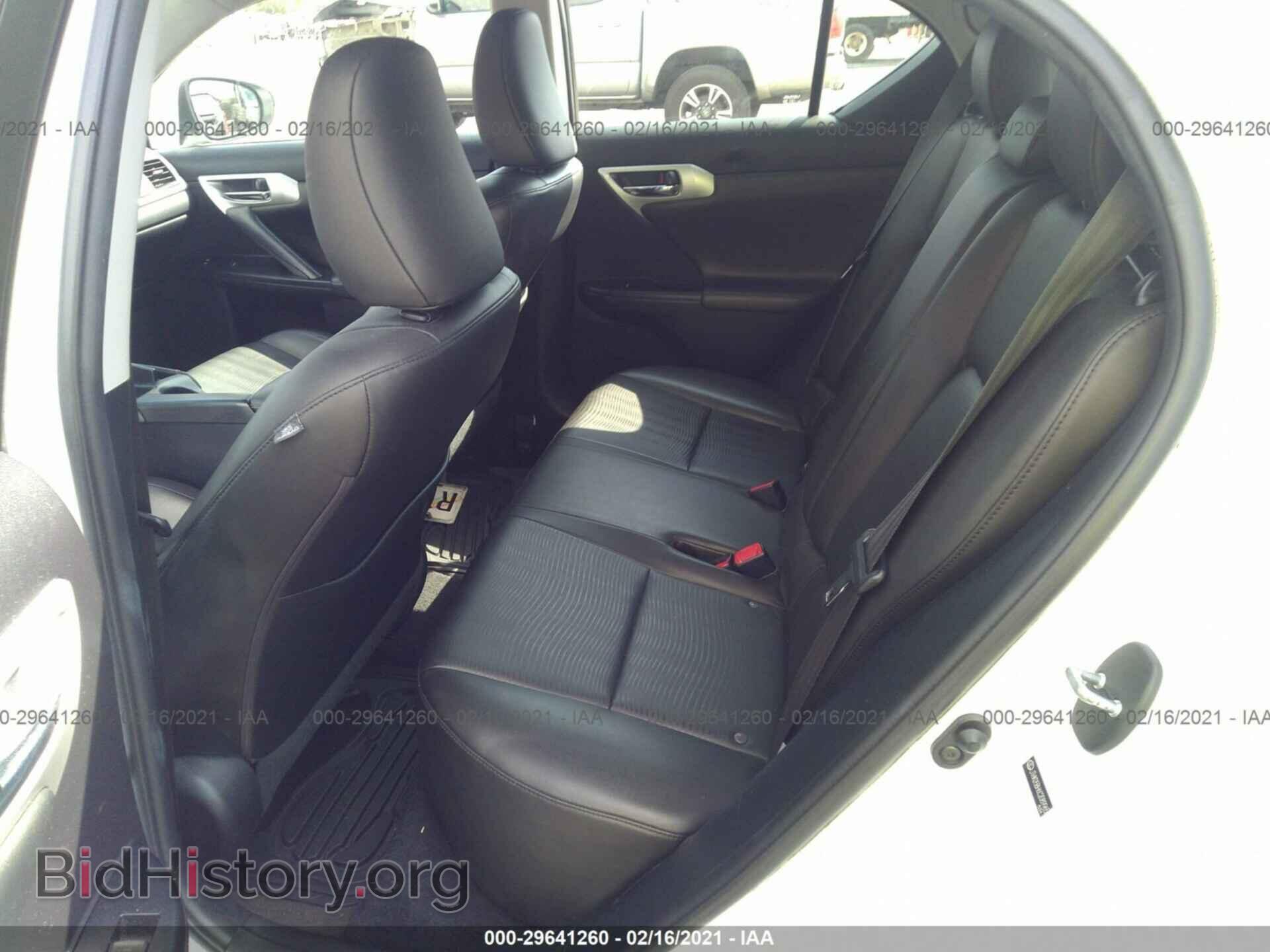 2012 LEXUS CT 200H - VIN: JTHKD5BH6C2089965 - Фото 8