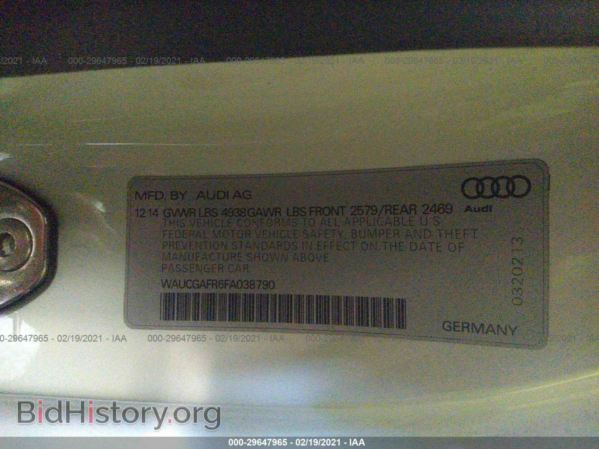 2015 AUDI S5 - VIN: WAUCGAFR6FA038790 - Photo 9