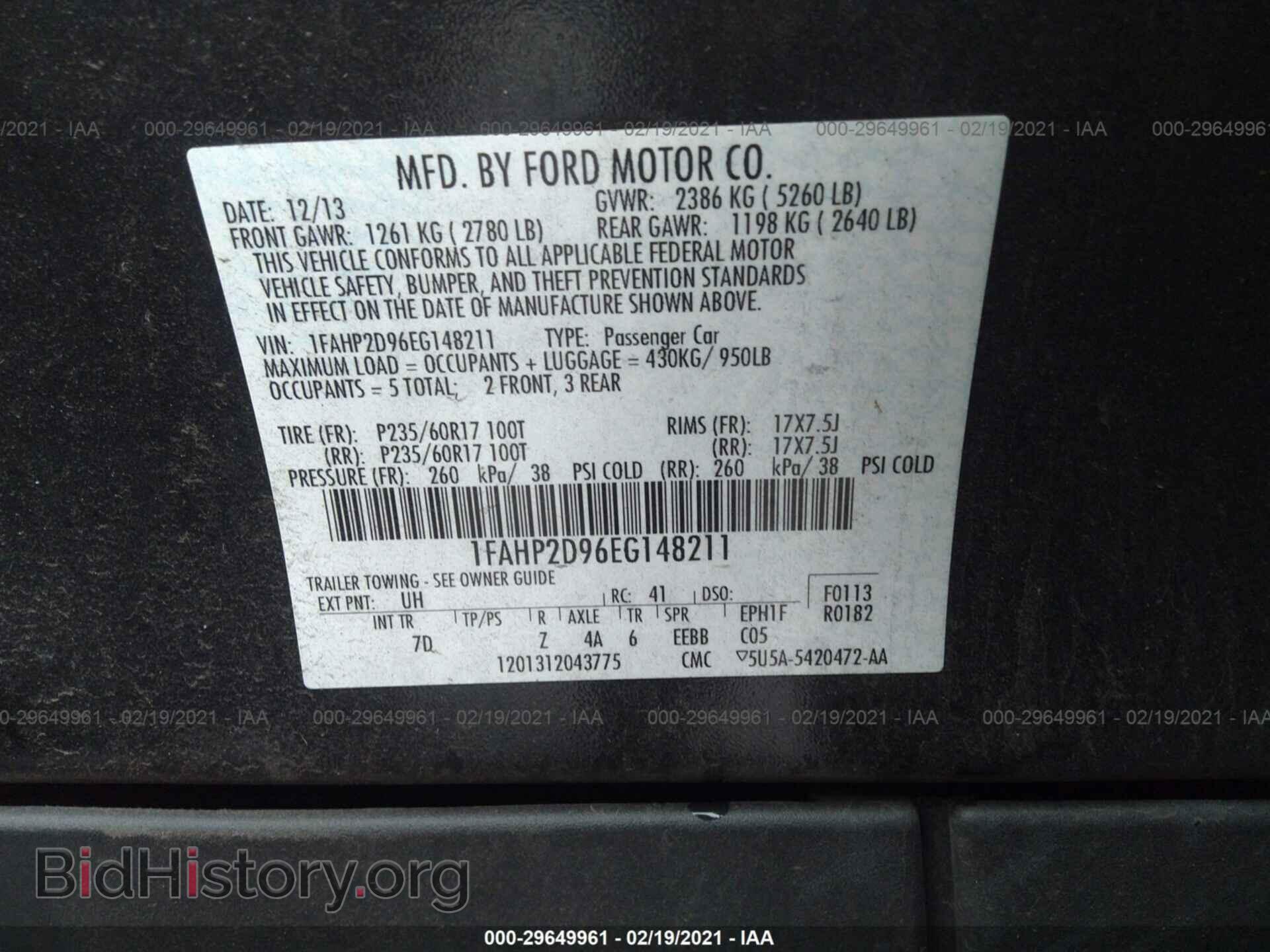 2014 FORD TAURUS - VIN: 1FAHP2D96EG148211 - Photo 9