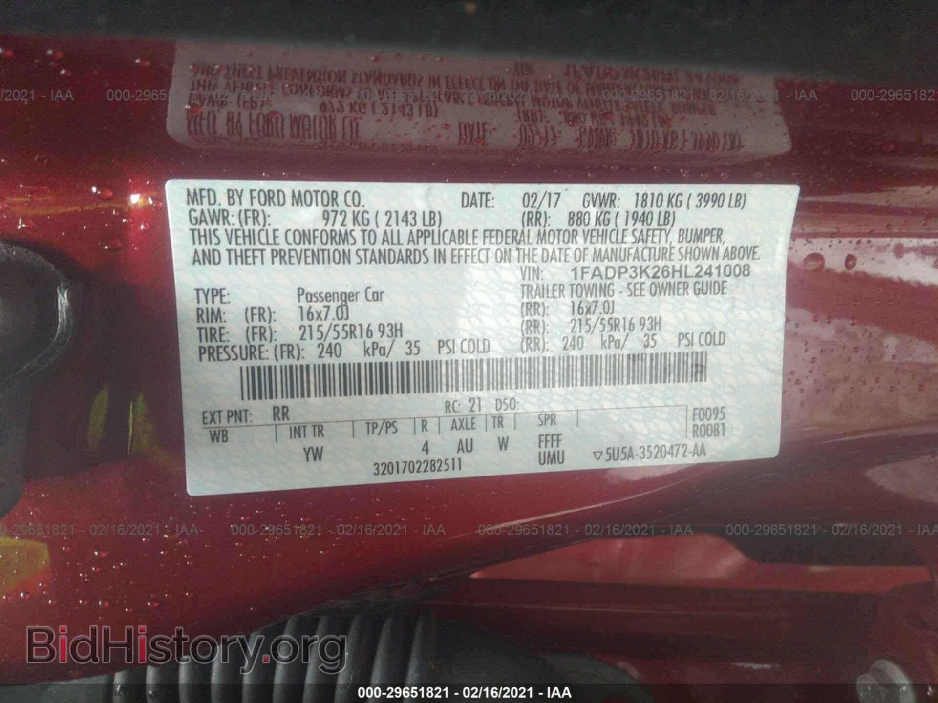 2017 FORD FOCUS - VIN: 1FADP3K26HL241008 - Фото 9