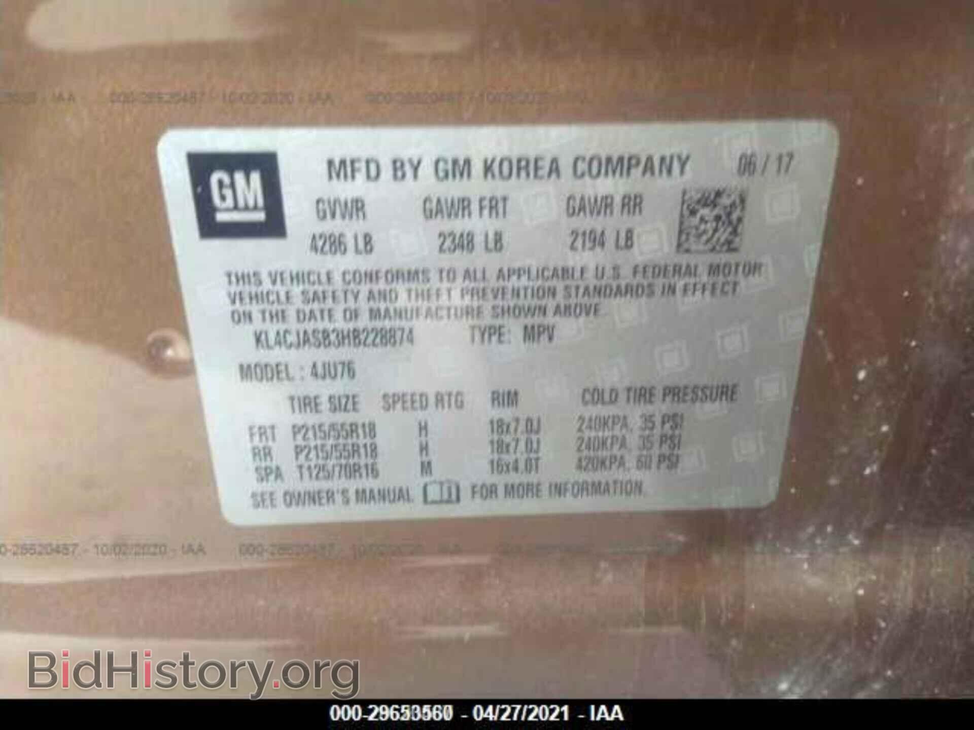 2017 BUICK ENCORE - VIN: KL4CJASB3HB228874 - Photo 9