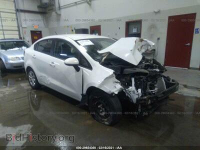 2014 Kia RIO LX, white — VIN KNADM4A39E6375313, IAAI