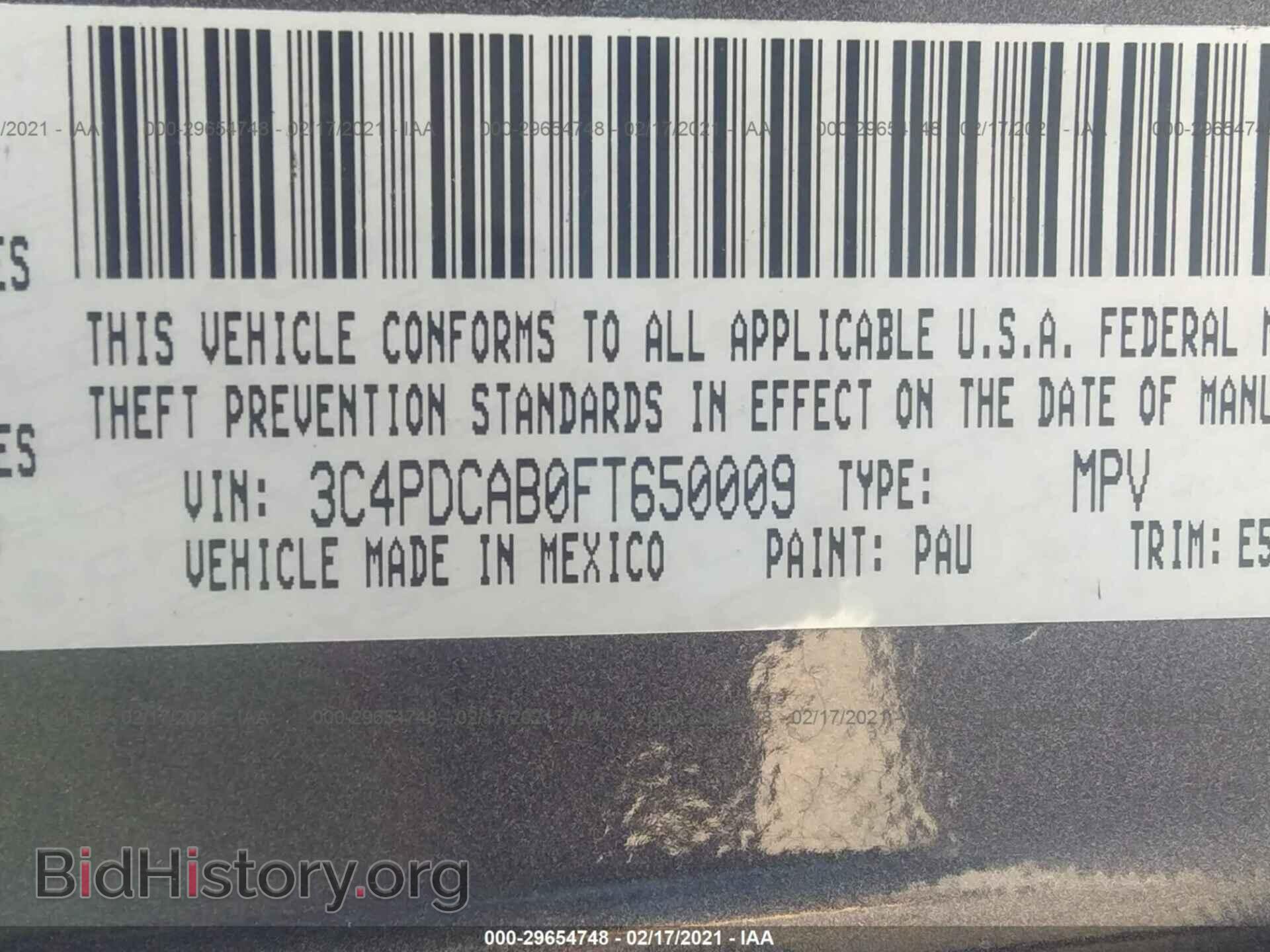 2015 DODGE JOURNEY - VIN: 3C4PDCAB0FT650009 - Фото 9
