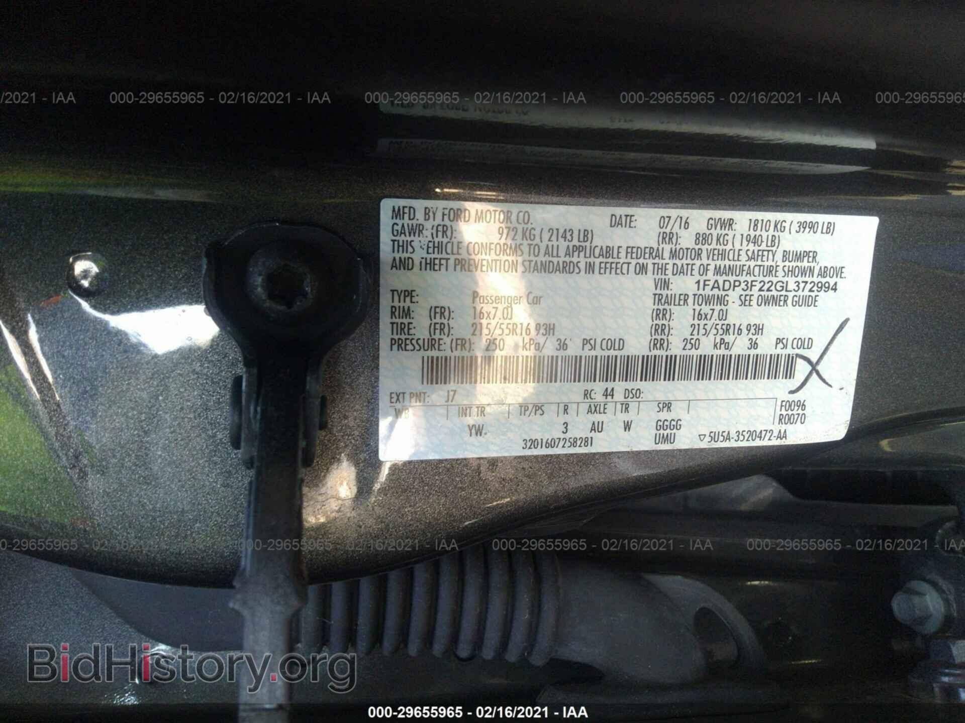 2016 FORD FOCUS - VIN: 1FADP3F22GL372994 - Photo 9