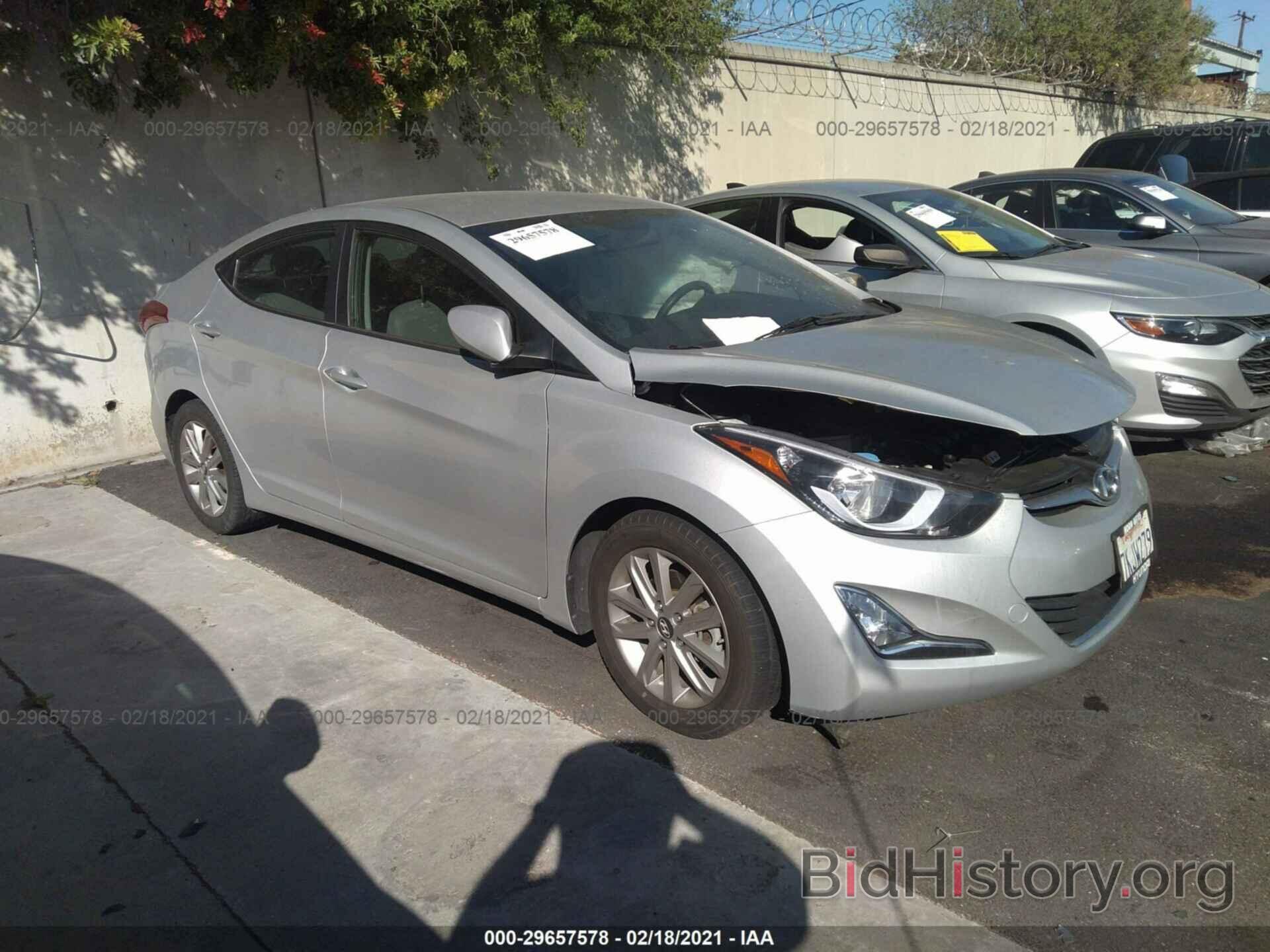 Photo KMHDH4AEXFU262181 - HYUNDAI ELANTRA 2015