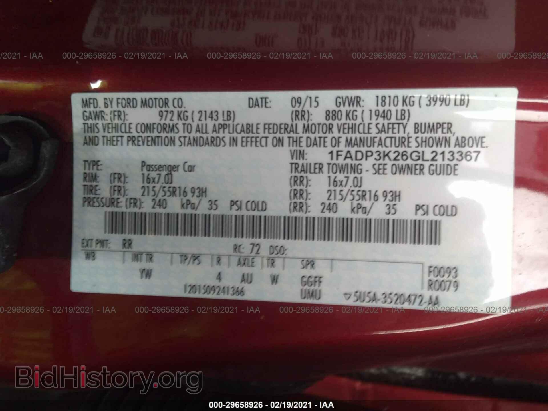 2016 FORD FOCUS - VIN: 1FADP3K26GL213367 - Фото 9