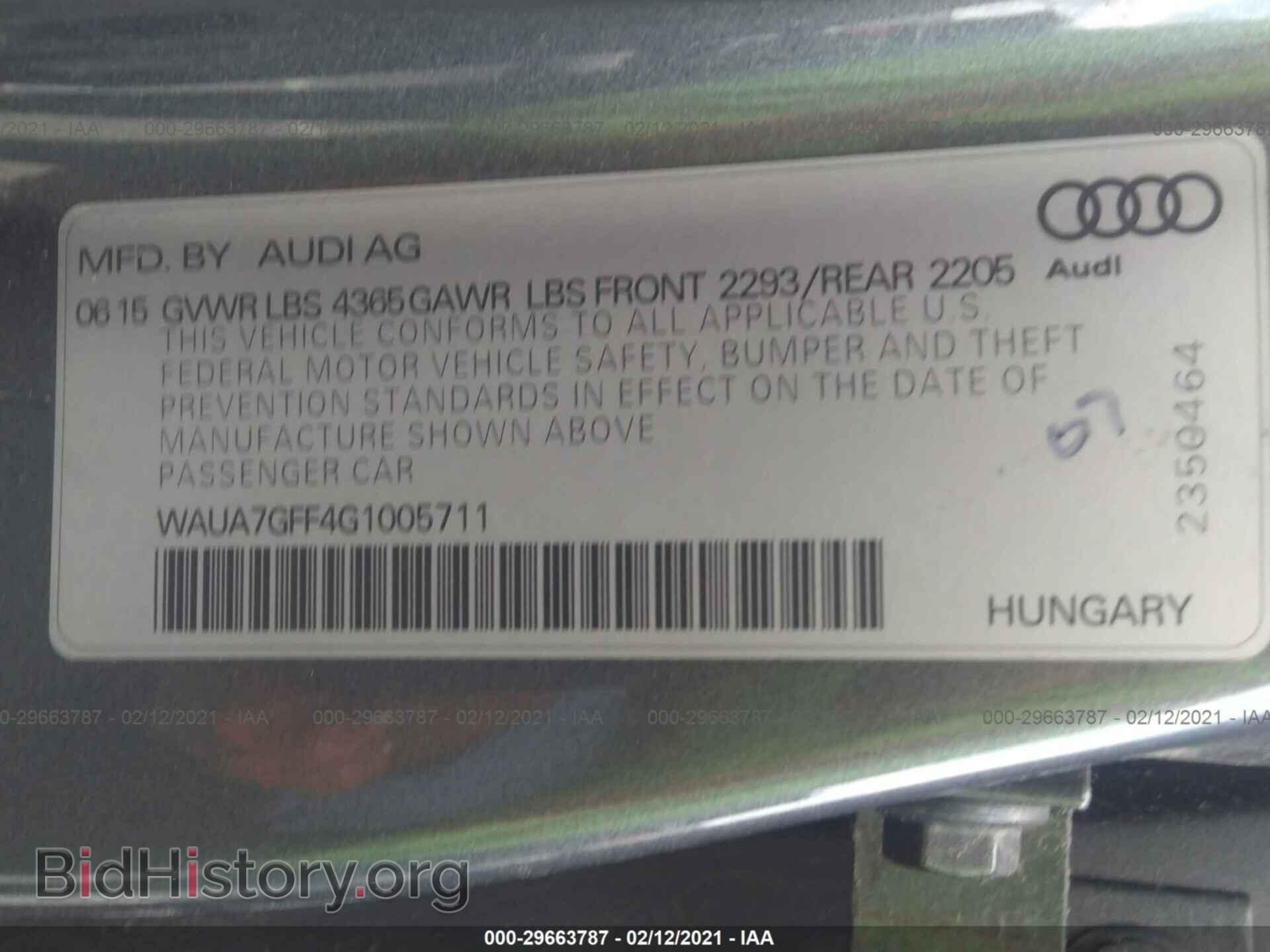 2016 AUDI A3 - VIN: WAUA7GFF4G1005711 - Фото 9