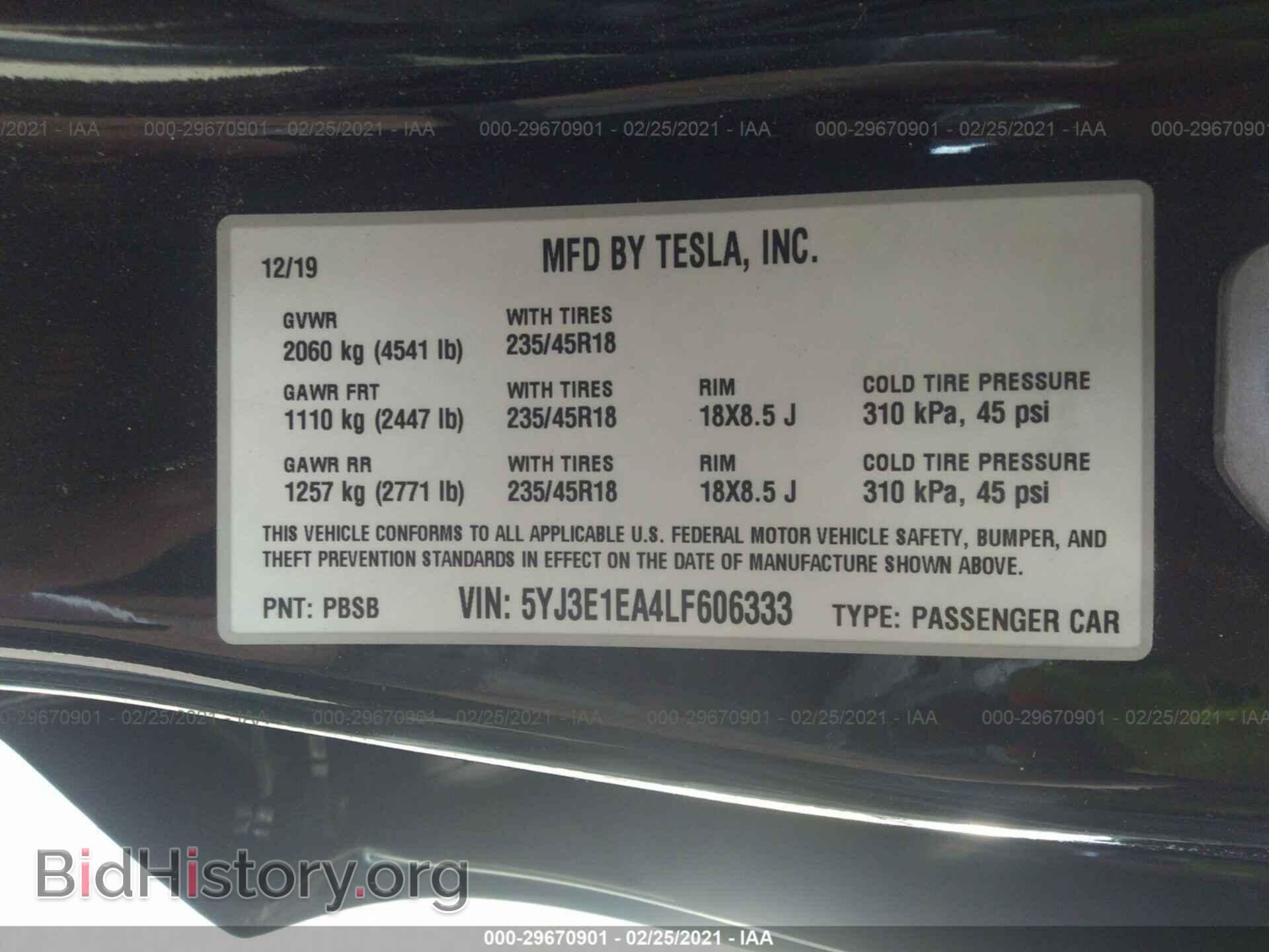 2020 TESLA MODEL 3 - VIN: 5YJ3E1EA4LF606333 - Photo 9