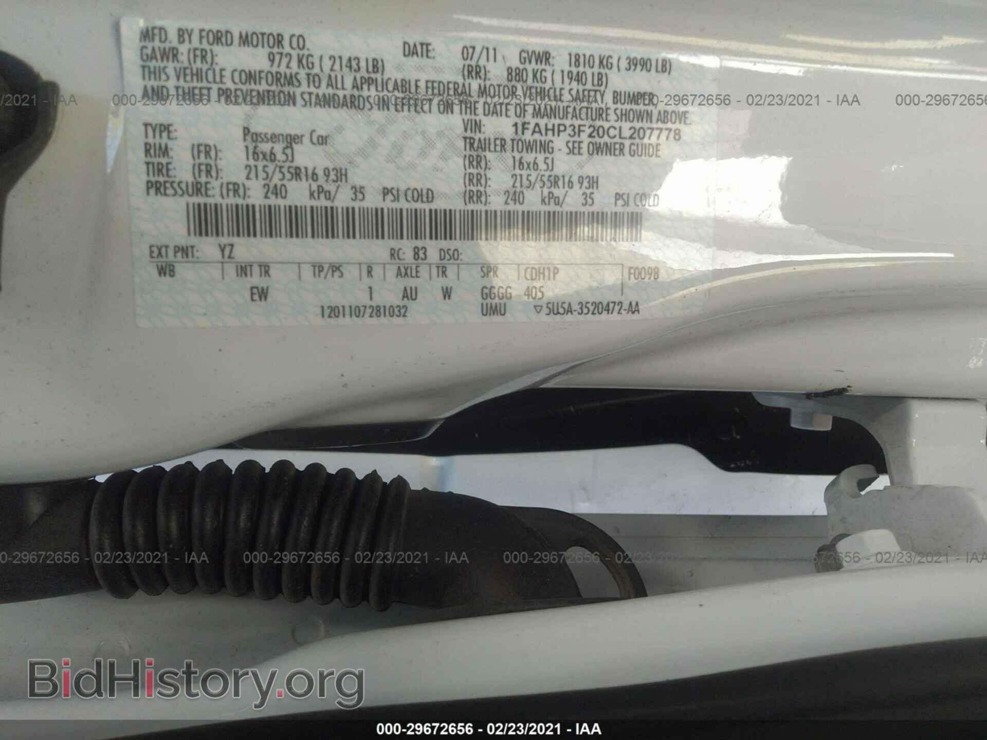 2012 FORD FOCUS - VIN: 1FAHP3F20CL207778 - Фото 9