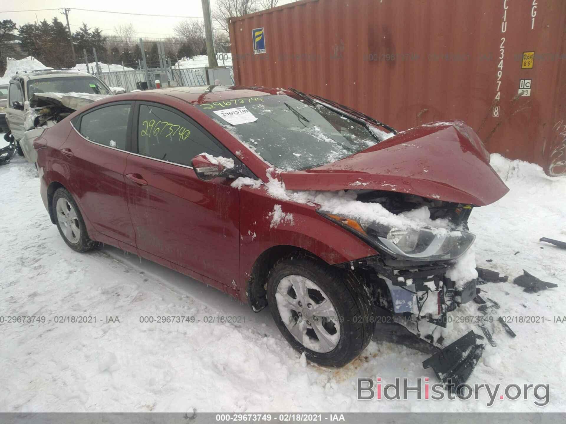 Photo KMHDH4AE4GU572568 - HYUNDAI ELANTRA 2016