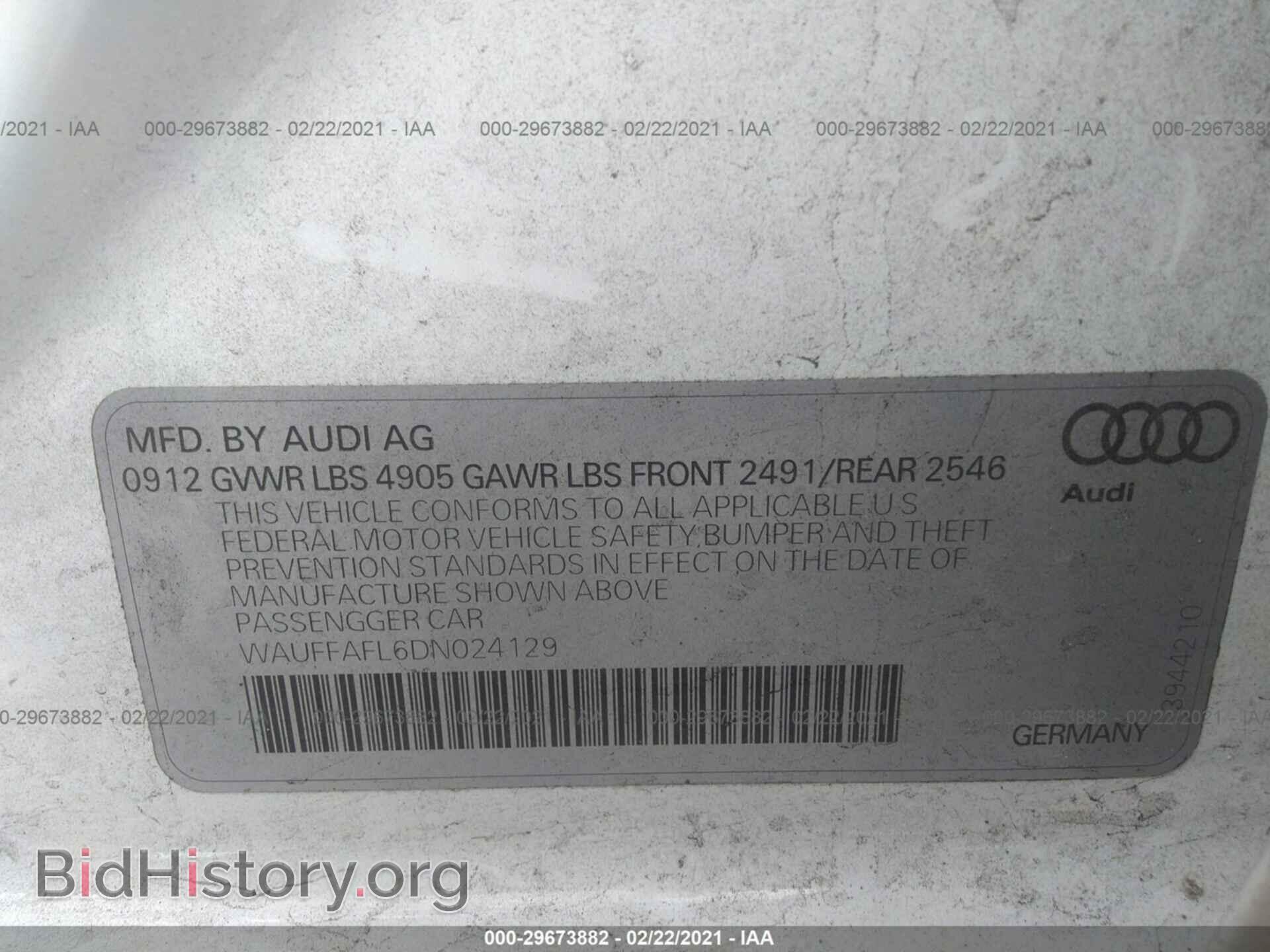 2013 AUDI A4 - VIN: WAUFFAFL6DN024129 - Photo 9