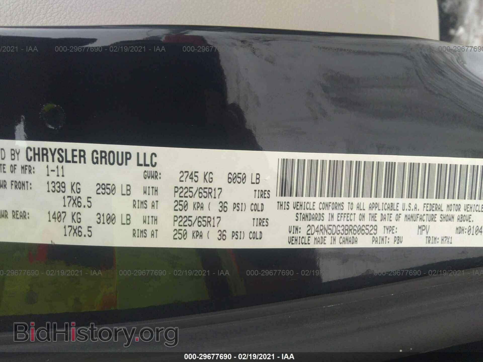 2011 DODGE GRAND CARAVAN - VIN: 2D4RN5DG3BR606529 - Фото 9