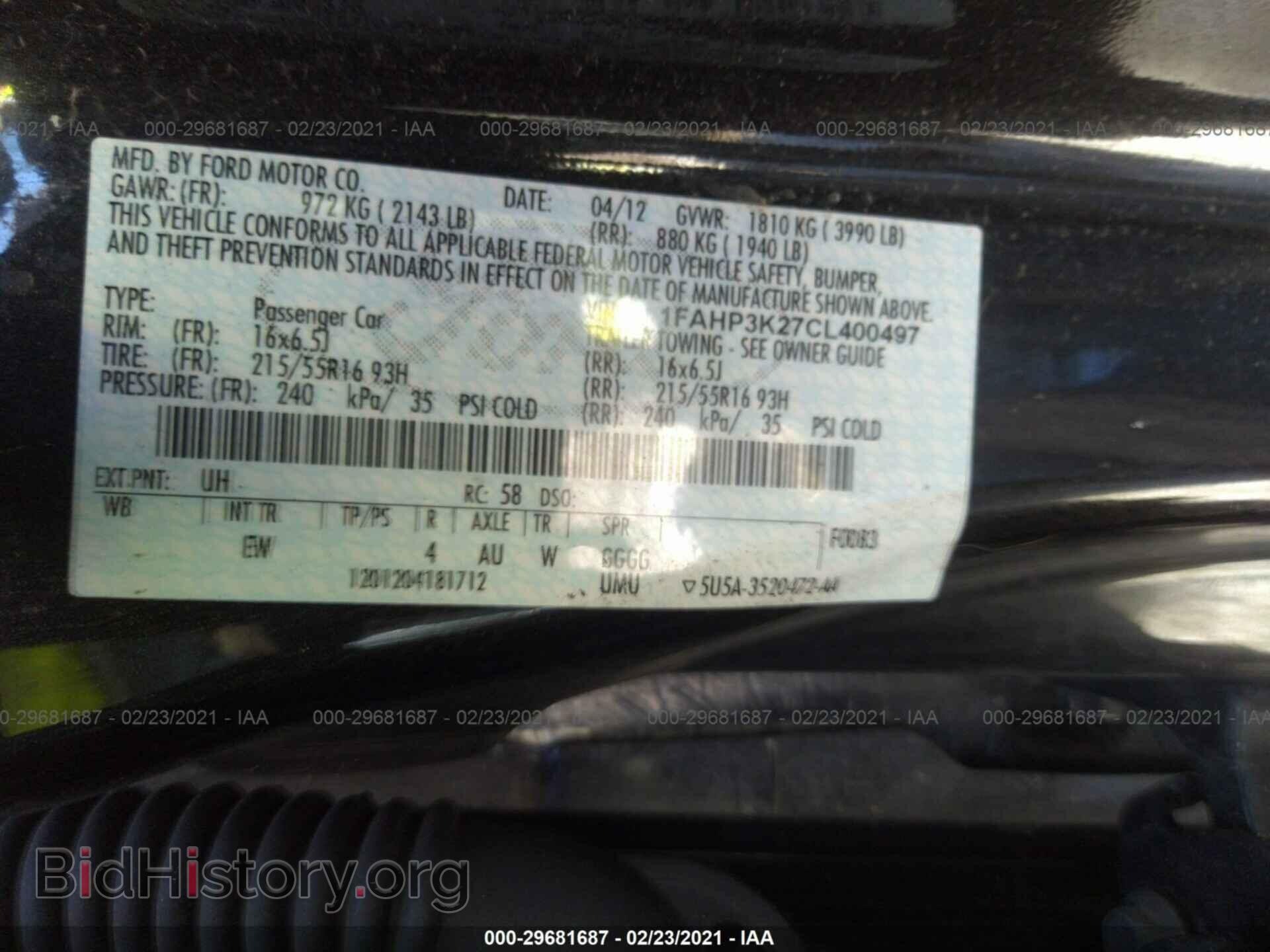 2012 FORD FOCUS - VIN: 1FAHP3K27CL400497 - Photo 9