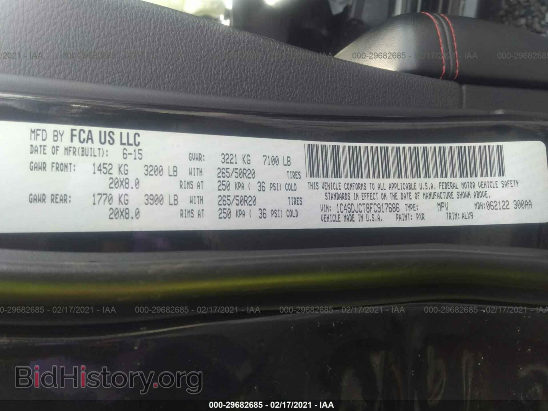2015 DODGE DURANGO - VIN: 1C4SDJCT8FC917686 - Photo 9