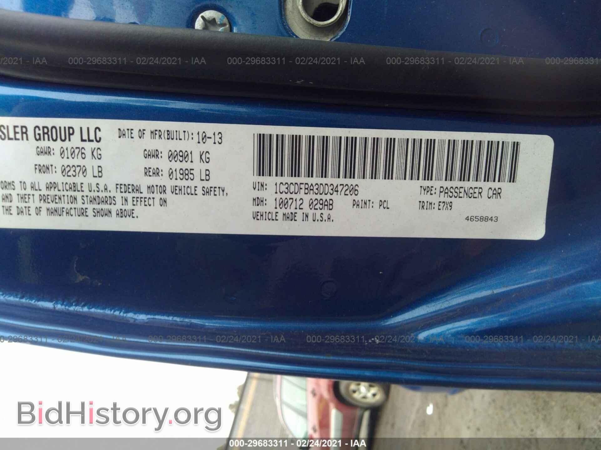 2013 DODGE DART - VIN: 1C3CDFBA3DD347206 - Photo 9