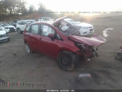 2015 Nissan VERSA NOTE S/S Plus/SV/SR/SL, темно-бордовый — VIN 3N1CE2CP2FL419307, IAAI