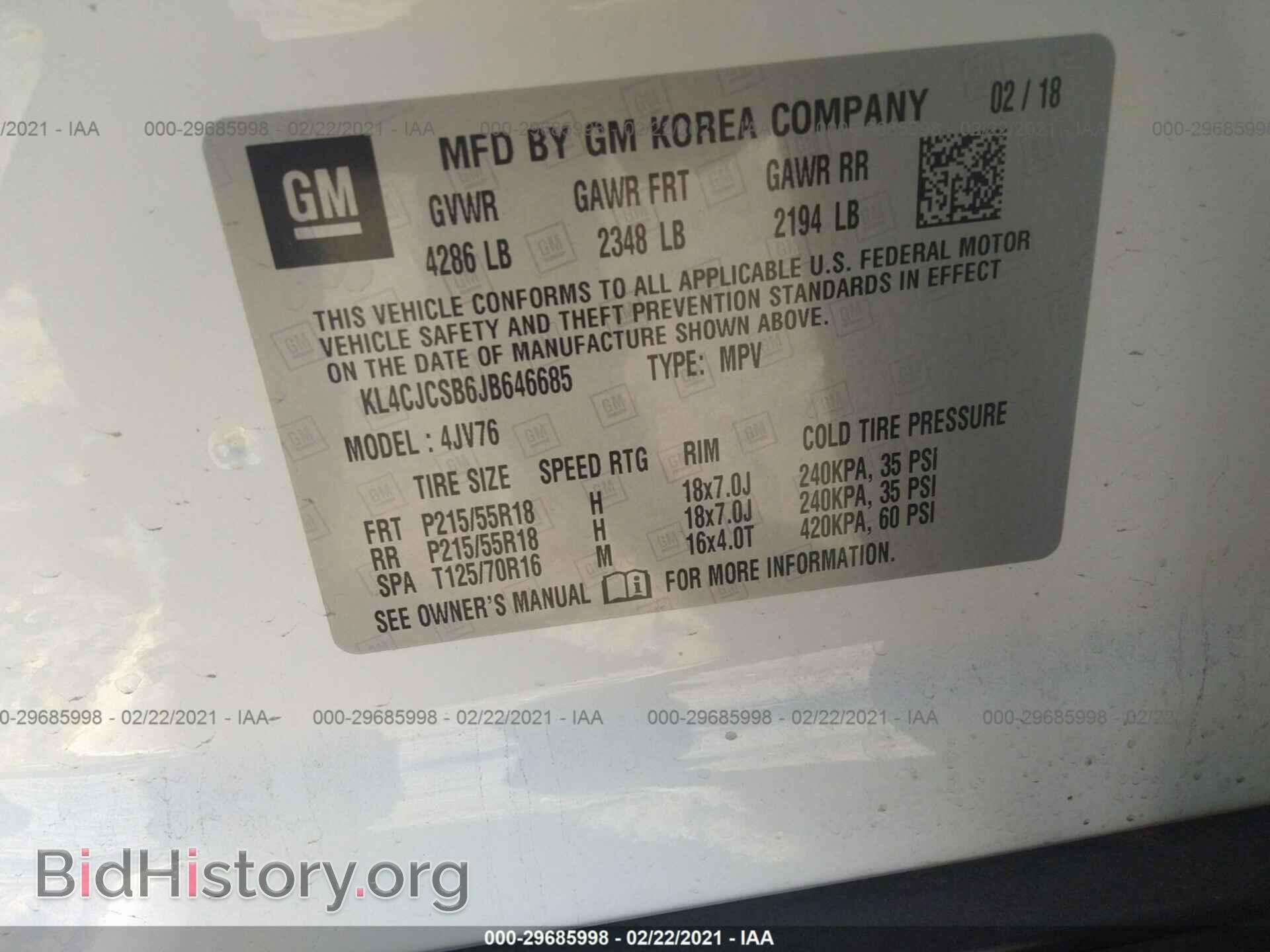 2018 BUICK ENCORE - VIN: KL4CJCSB6JB646685 - Фото 9