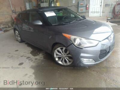 2012 Hyundai VELOSTER W/Black INT, серый — VIN KMHTC6AD6CU043601, IAAI