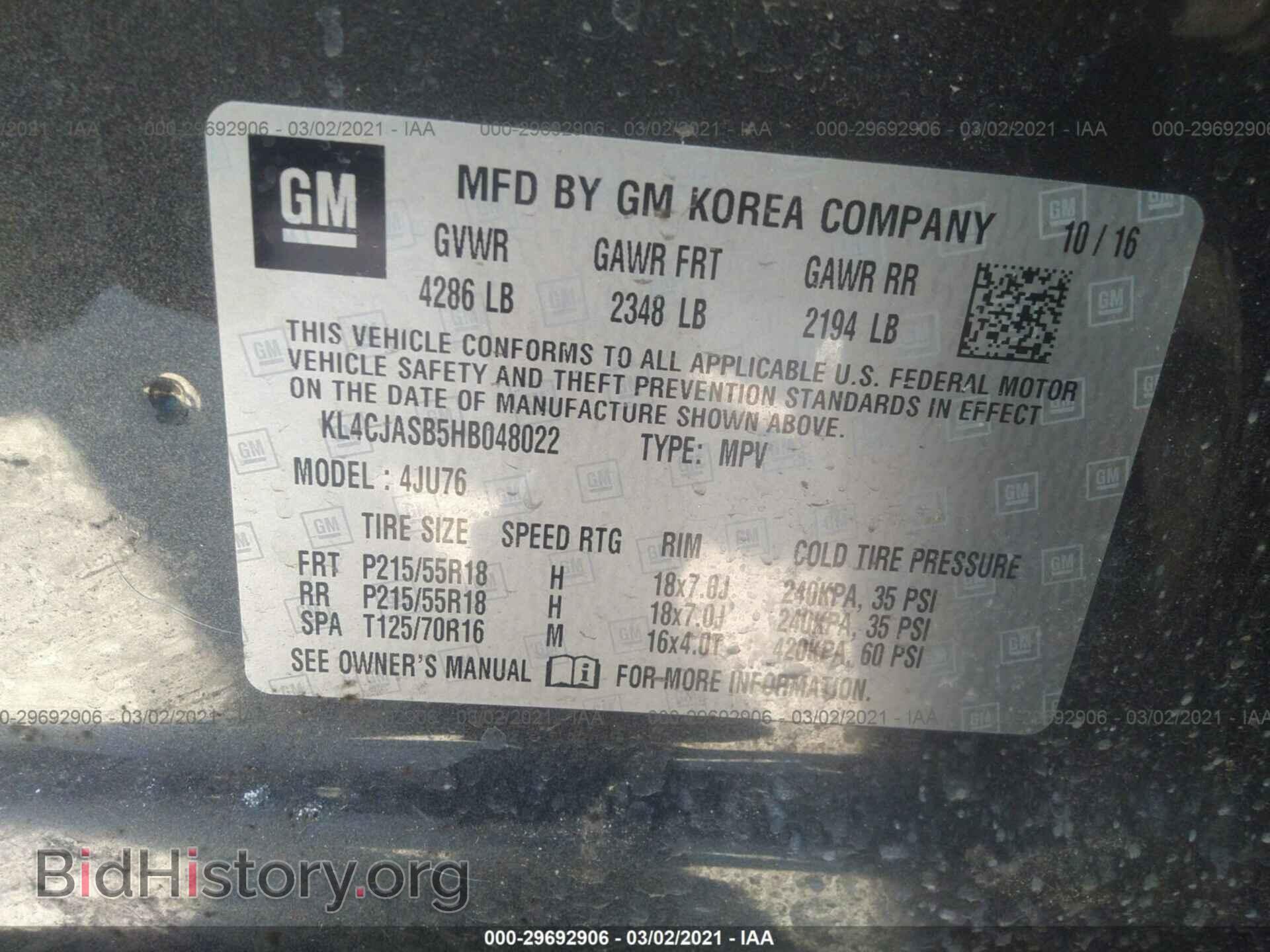 2017 BUICK ENCORE - VIN: KL4CJASB5HB048022 - Photo 9