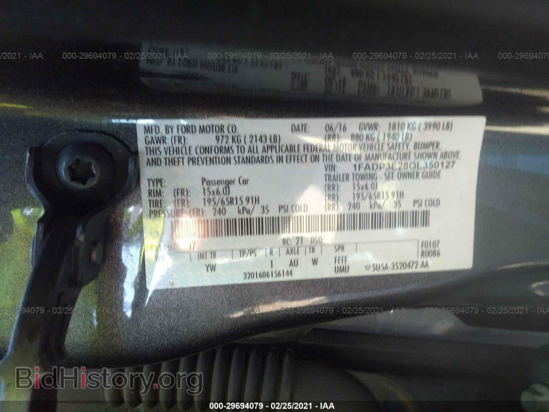 2016 FORD FOCUS - VIN: 1FADP3E28GL350127 - Фото 9