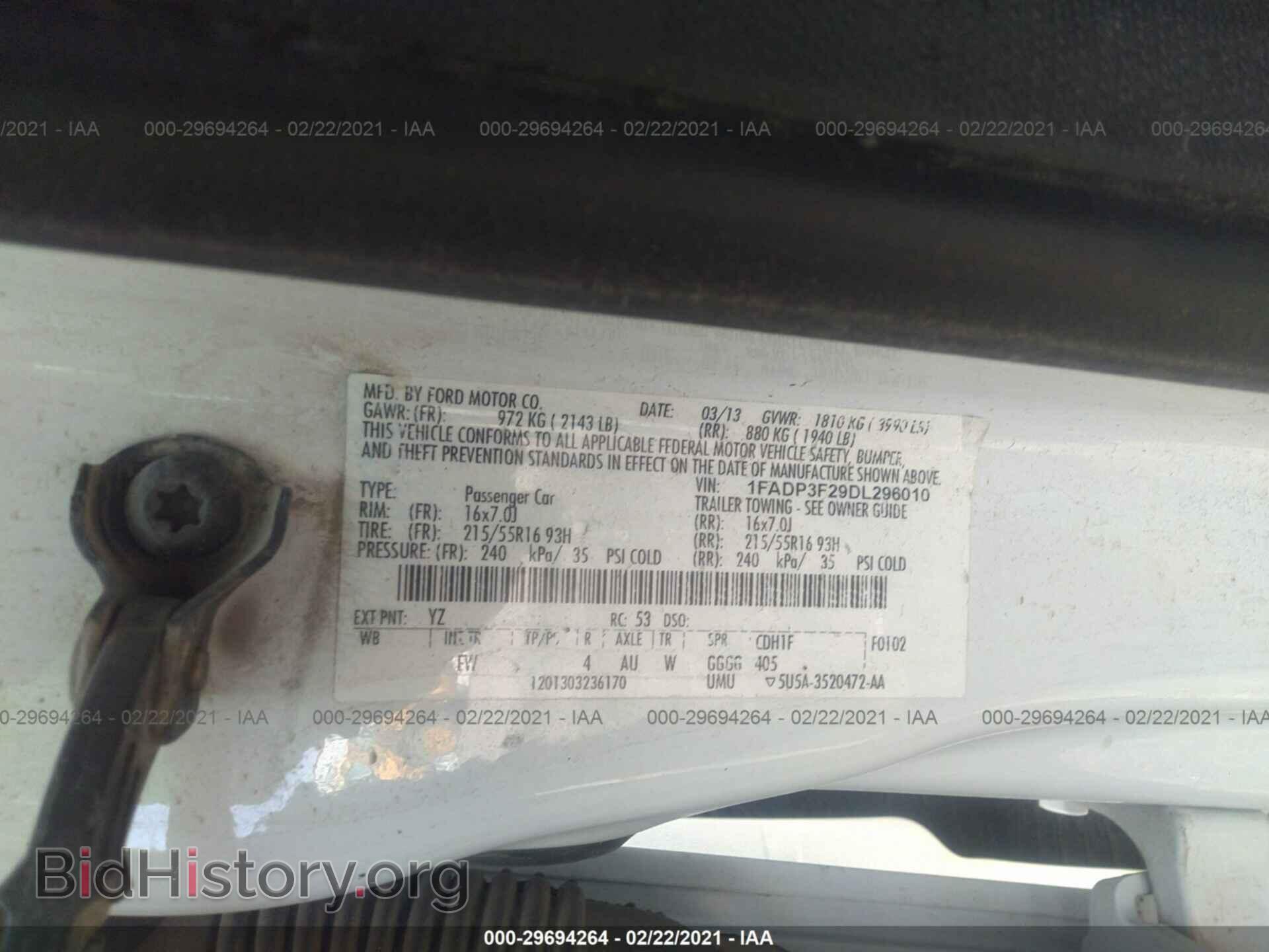 2013 FORD FOCUS - VIN: 1FADP3F29DL296010 - Photo 9