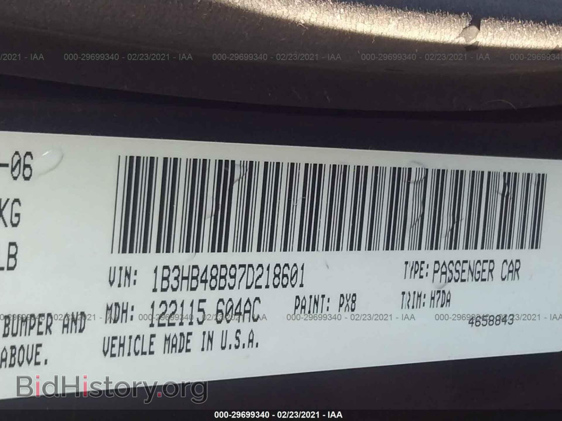 2007 DODGE CALIBER - VIN: 1B3HB48B97D218601 - Photo 9