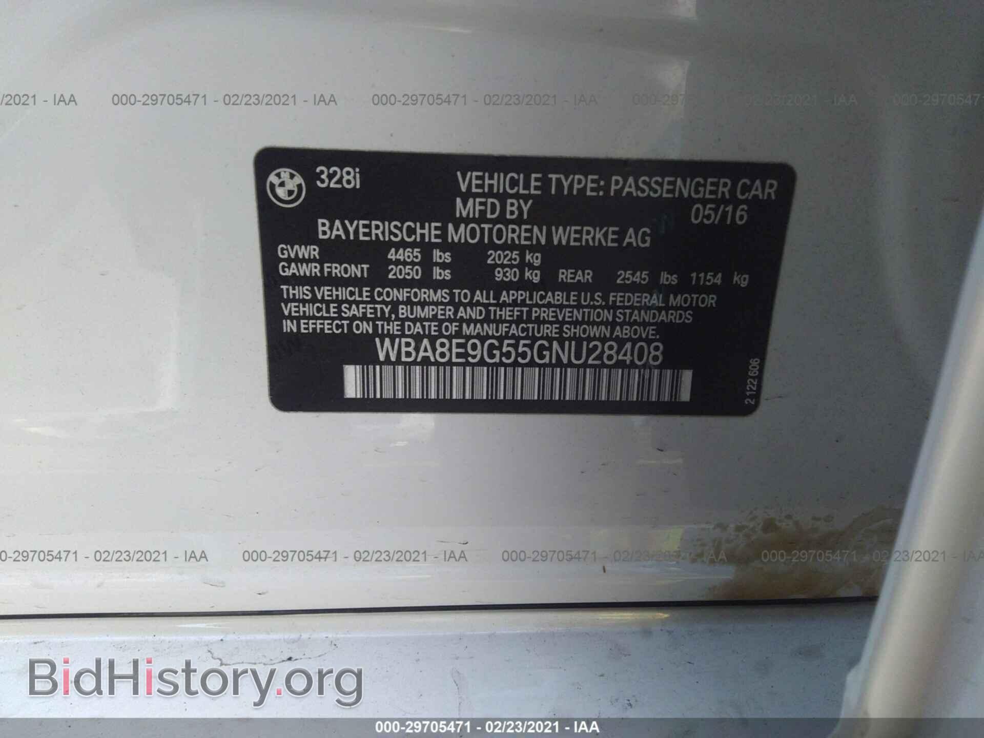 2016 BMW 3 SERIES - VIN: WBA8E9G55GNU28408 - Фото 9