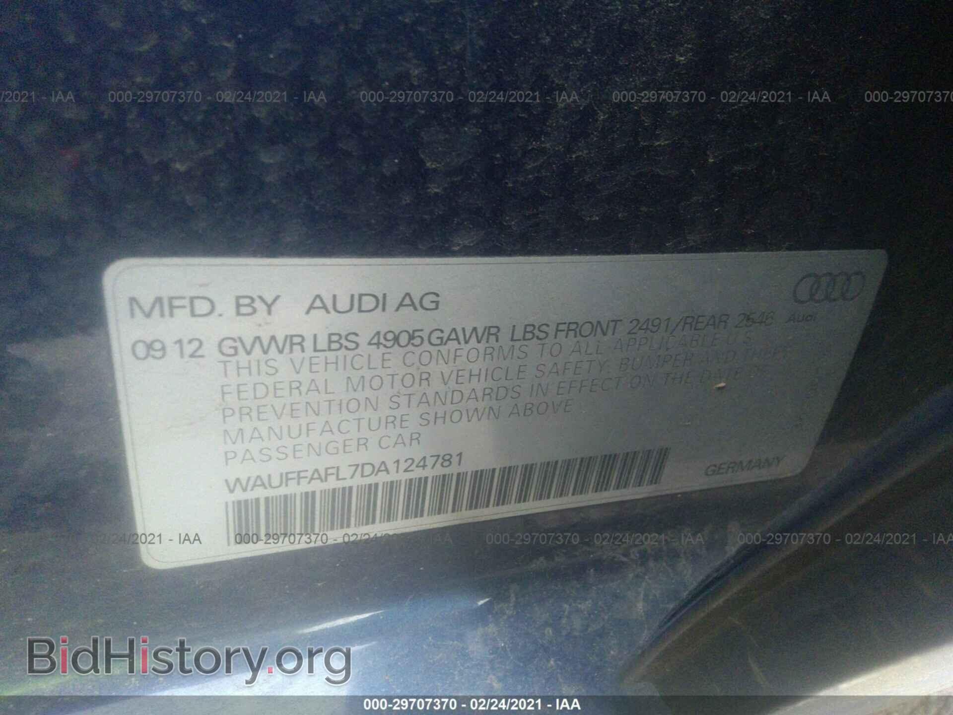 2013 AUDI A4 - VIN: WAUFFAFL7DA124781 - Photo 9