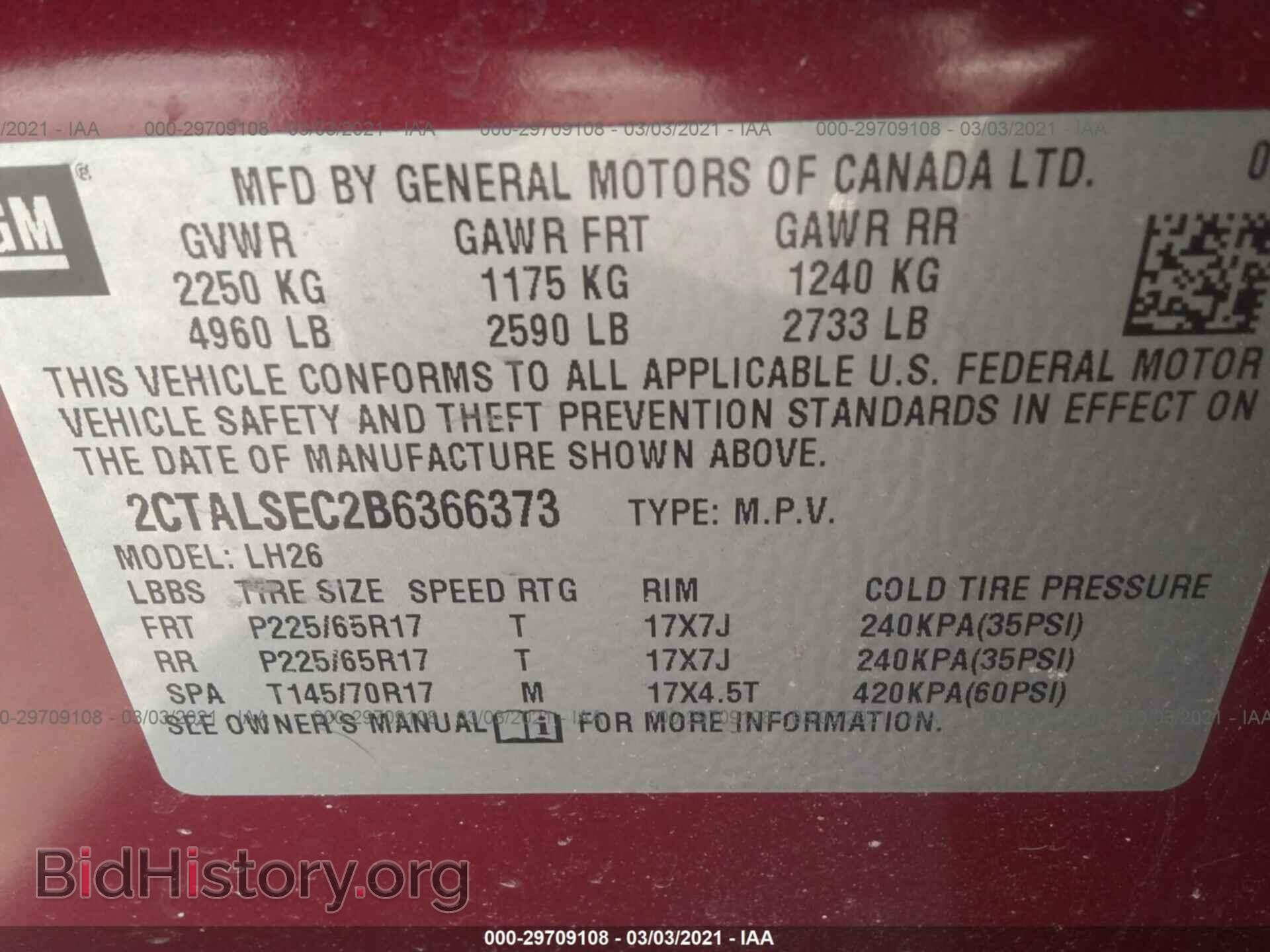 2011 GMC TERRAIN - VIN: 2CTALSEC2B6366373 - Photo 9